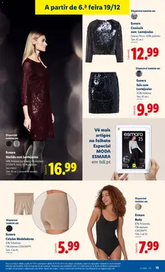 Pré-visualização Esmara Camisola com Lantejoulas, Exterior/forro: 100% poliéster. Tam. XS ao L válido de 15.12.2025 | Página: 13