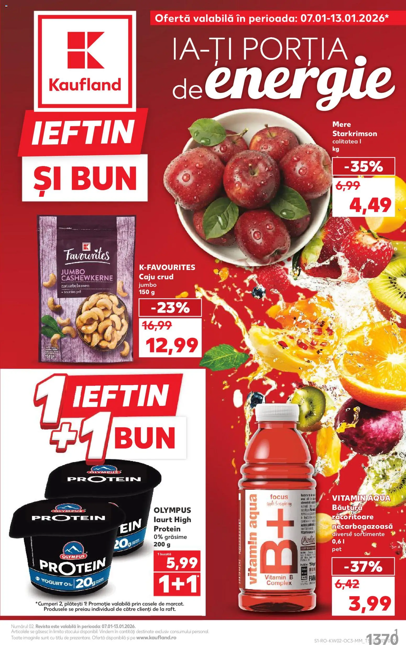 Noul catalog Kaufland – valabil de la 07.01.2026 | Pagină: 1 | Produse: Mere, Caju