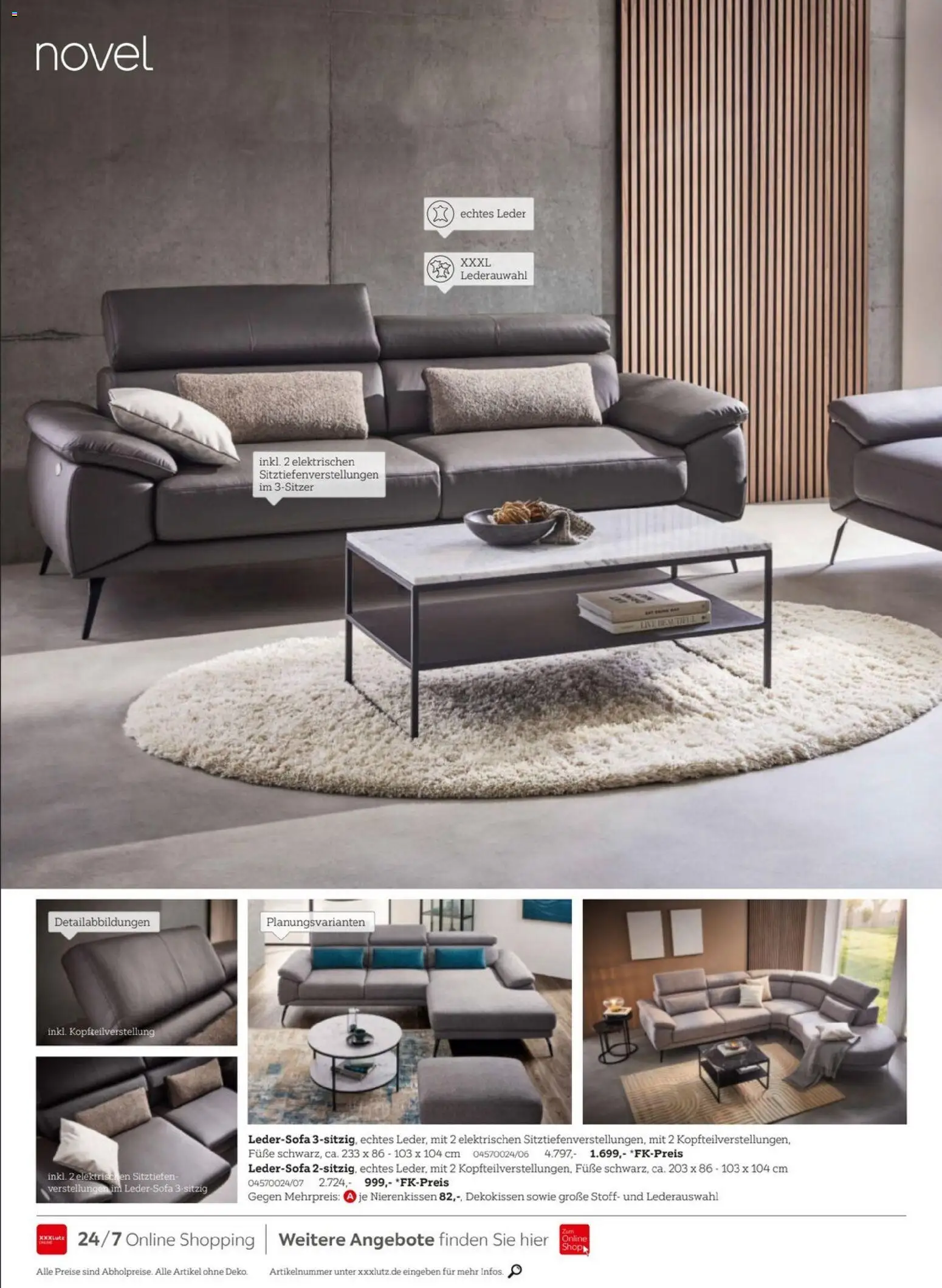 XXXLutz Nr. 1 beim Preis – gültig ab 11.04.2026 | Seite: 20 | Produkte: Ledersofa