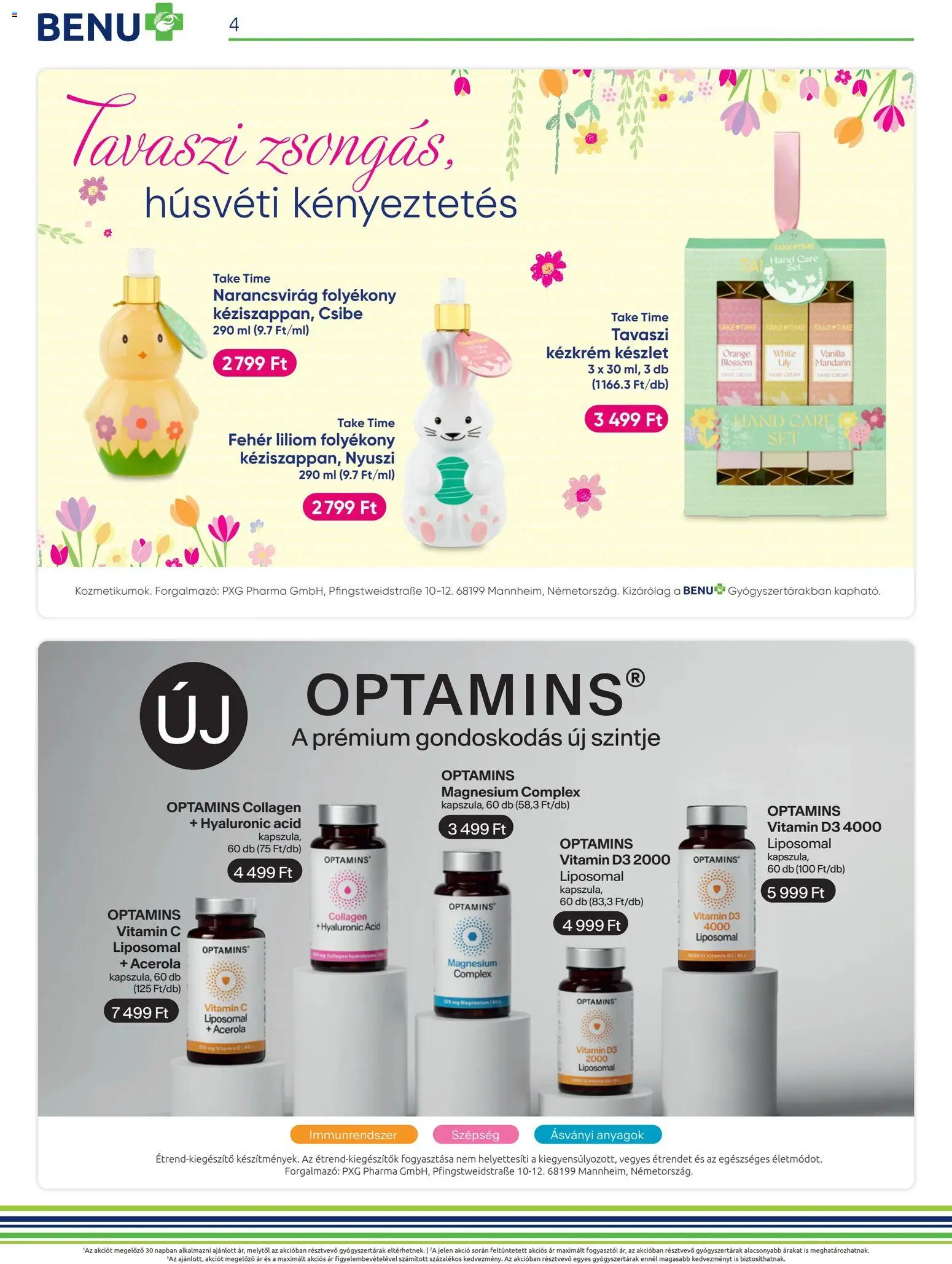 BENU Gyógyszertárak akciós ujság - amely érvényes a következő dátumtól: 01.03.2026 | Oldal: 4 | Termékek: Vitamin c, Kézkrém, Mandarin