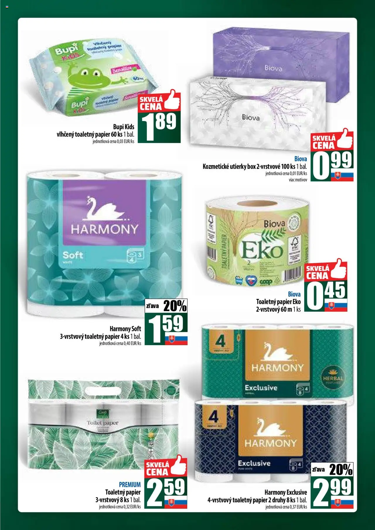 COOP Jednota široká ponuka │ platný od 24.07.2025 | Strana: 55 | Produkty: Toaletný papier