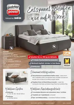 Roller Polster-Power Magazin 2025 ab 31.08.2025 gültig | Seite: 16 | Produkte: Kissen, Polsterbett