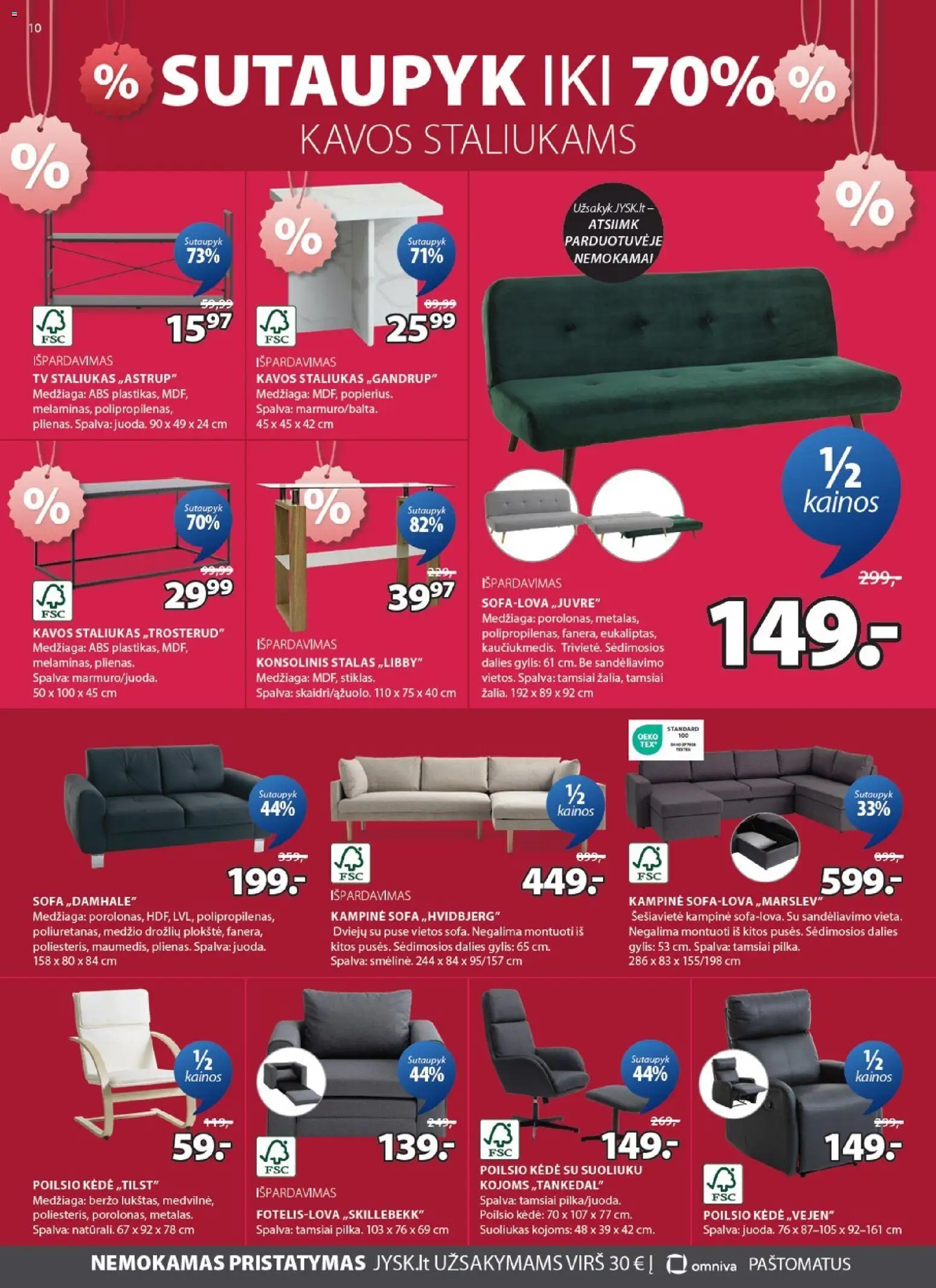 JYSK akcijos nuo 26.12.2025 | Puslapis: 10 | Prekių: Tv, Sofa, Stalas, Kėdė