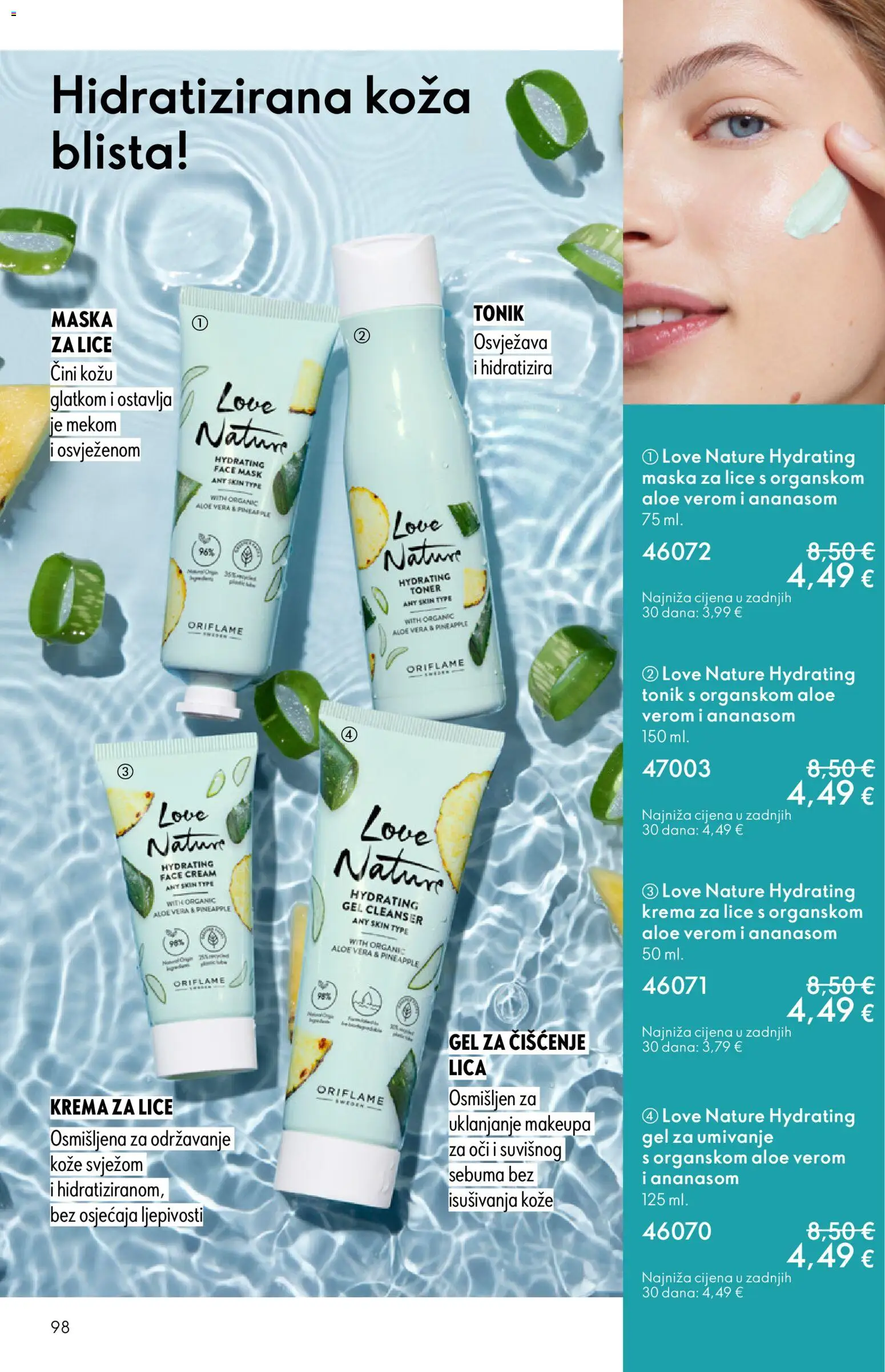 Oriflame katalog | vrijedi od 11.03.2026 | Stranica: 98 | Proizvodi: Krema za lice, Tonik za lice, Maska za lice, Toner