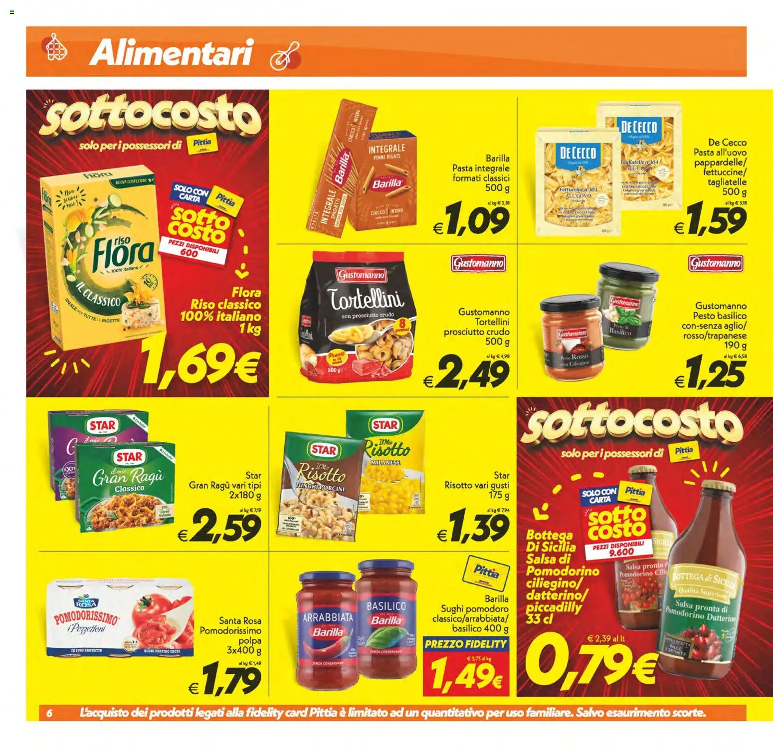 Volantino SuperConveniente del 04.11.2025 | Pagina: 6 | Prodotti: Tagliatelle, Pomodoro, Pasta, Basilico