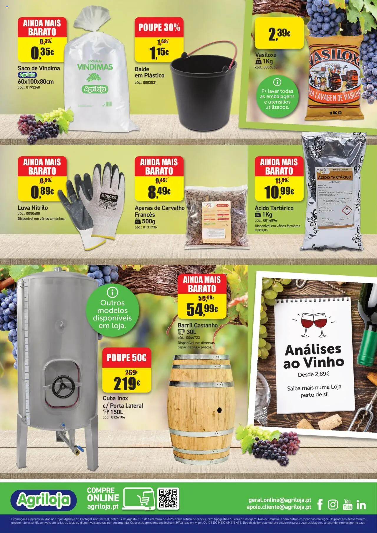 Agriloja folheto │ válido de 14.08.2025 | Página: 2 | Produtos: Porta, Balde, Vinho