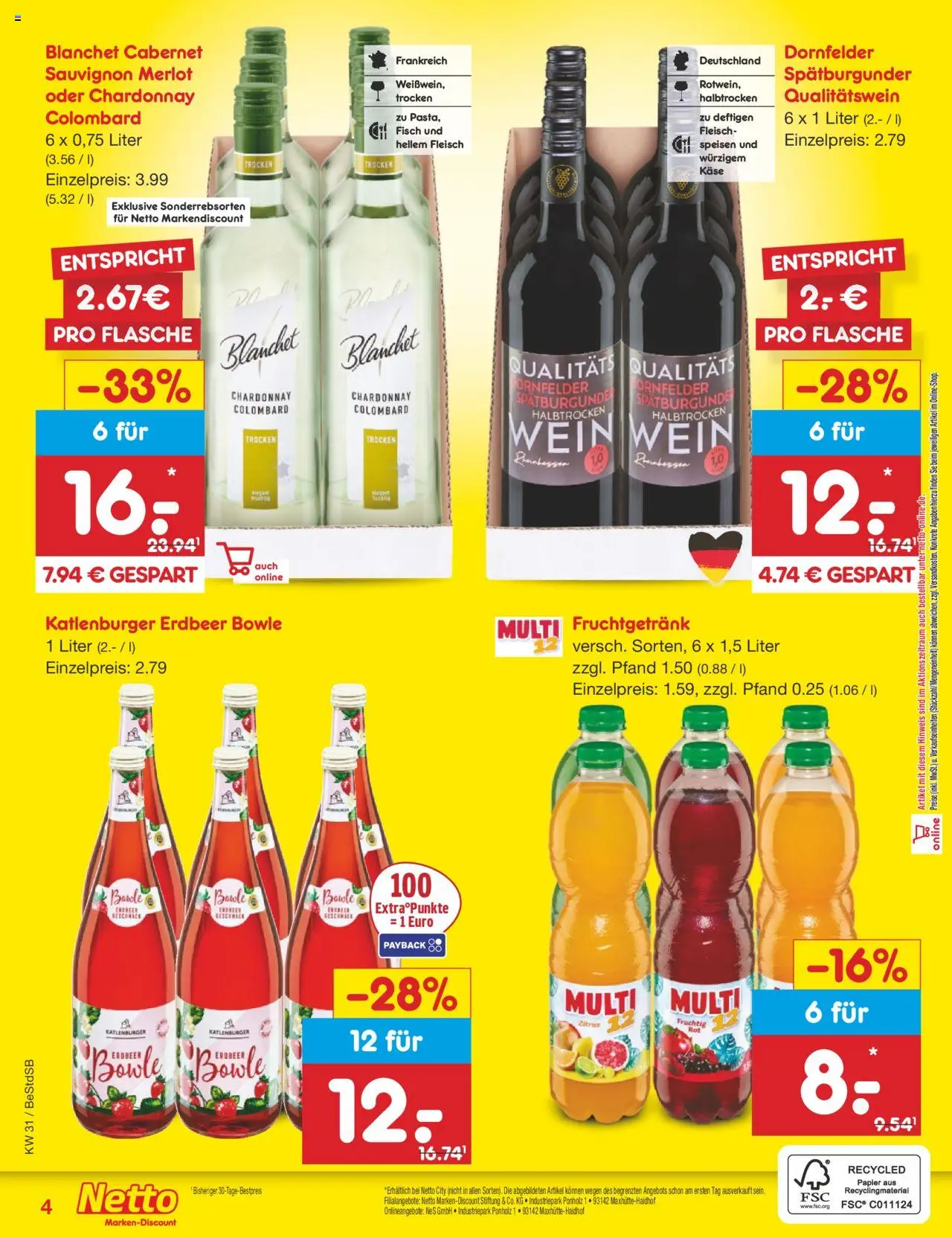 Netto Marken-Discount Prospekt 	 - gültig ab dem 28.07.2025 | Seite: 37 | Produkte: Käse, Merlot, Fisch, Wein