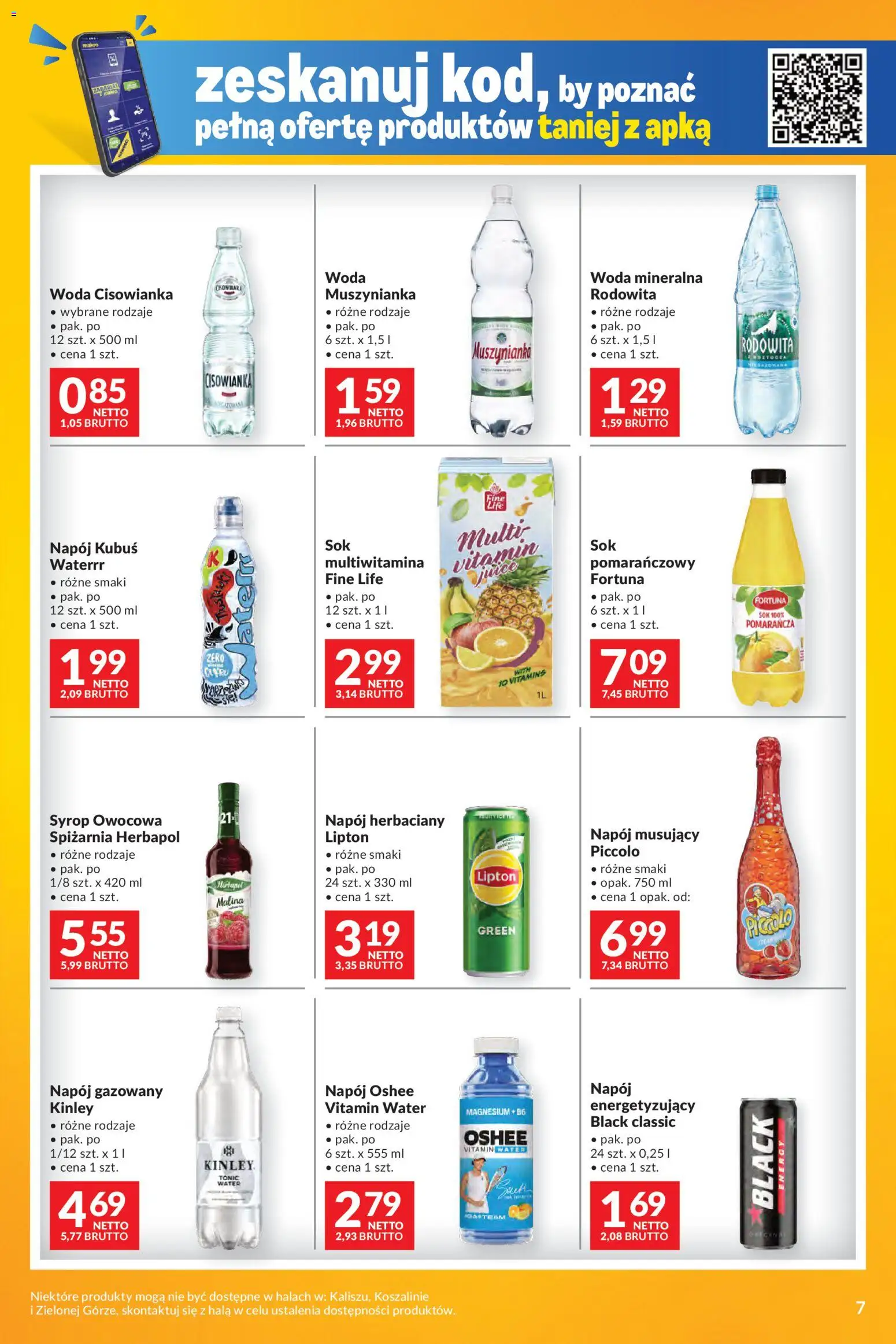Makro Gazetka - Mega oferty dla Twojego Sklepu od 27.12.2025 | Strona: 7 | Produkty: Syrop, Malina, Muszynianka, Woda