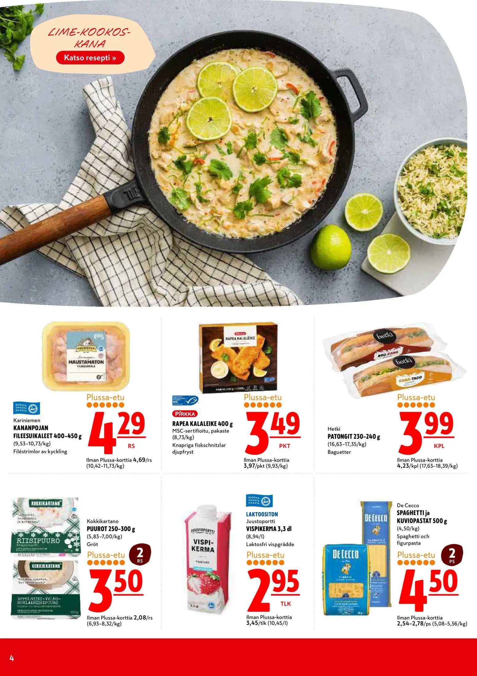 K-Citymarket tarjoukset – voimassa 02.02.2026 alkaen | Sivu: 4 | Tuotteet: Kana, Kerma