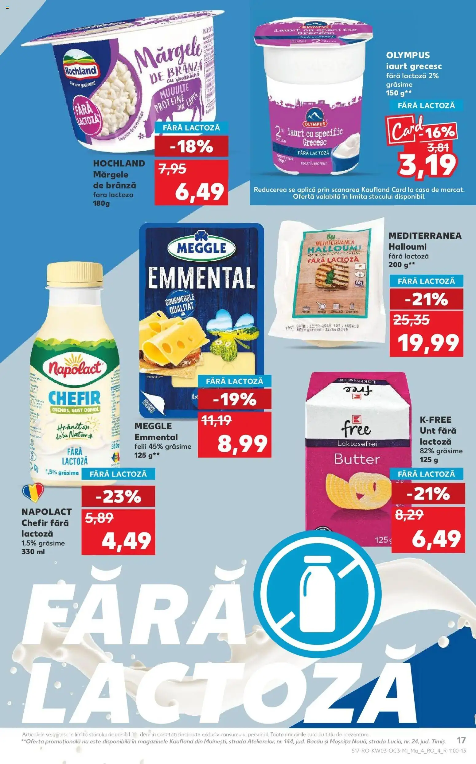 Noul catalog Kaufland – valabil de la 14.01.2026 | Pagină: 17 | Produse: Masaüstü kılıfı, Lapte, Brânză, Kefir