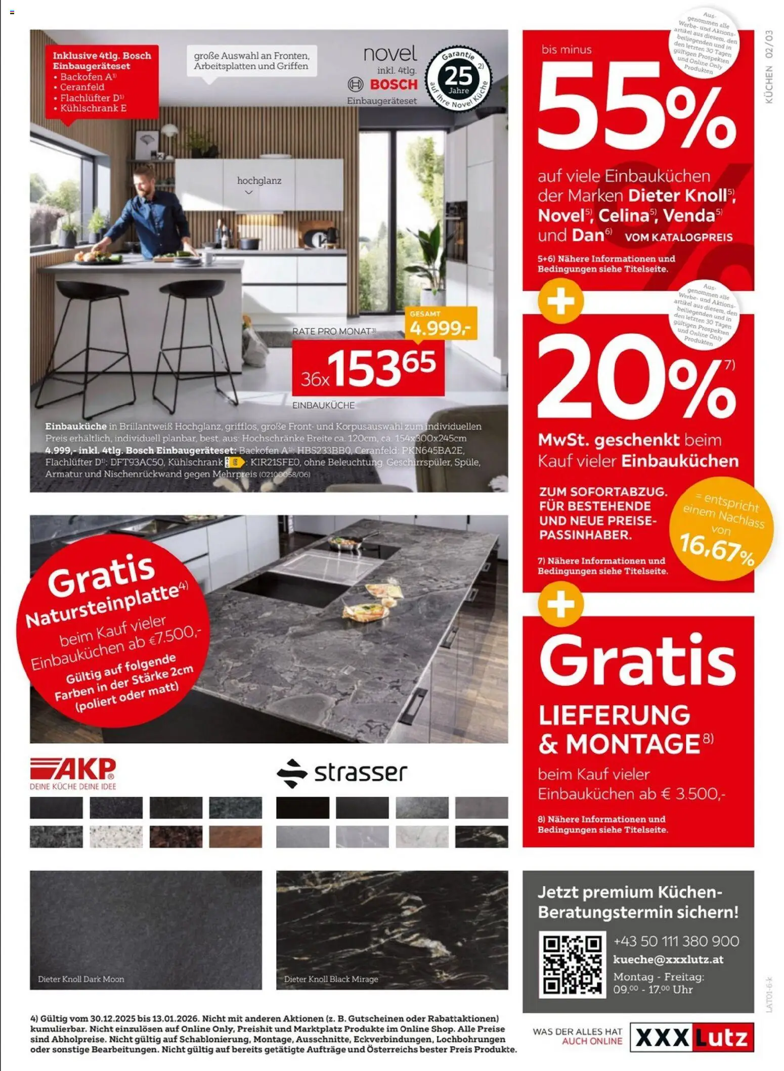 XXXLutz Einbaunküchen gültig ab 29.12.2025 | Seite: 3 | Produkte: Uhr, Kühlschrank