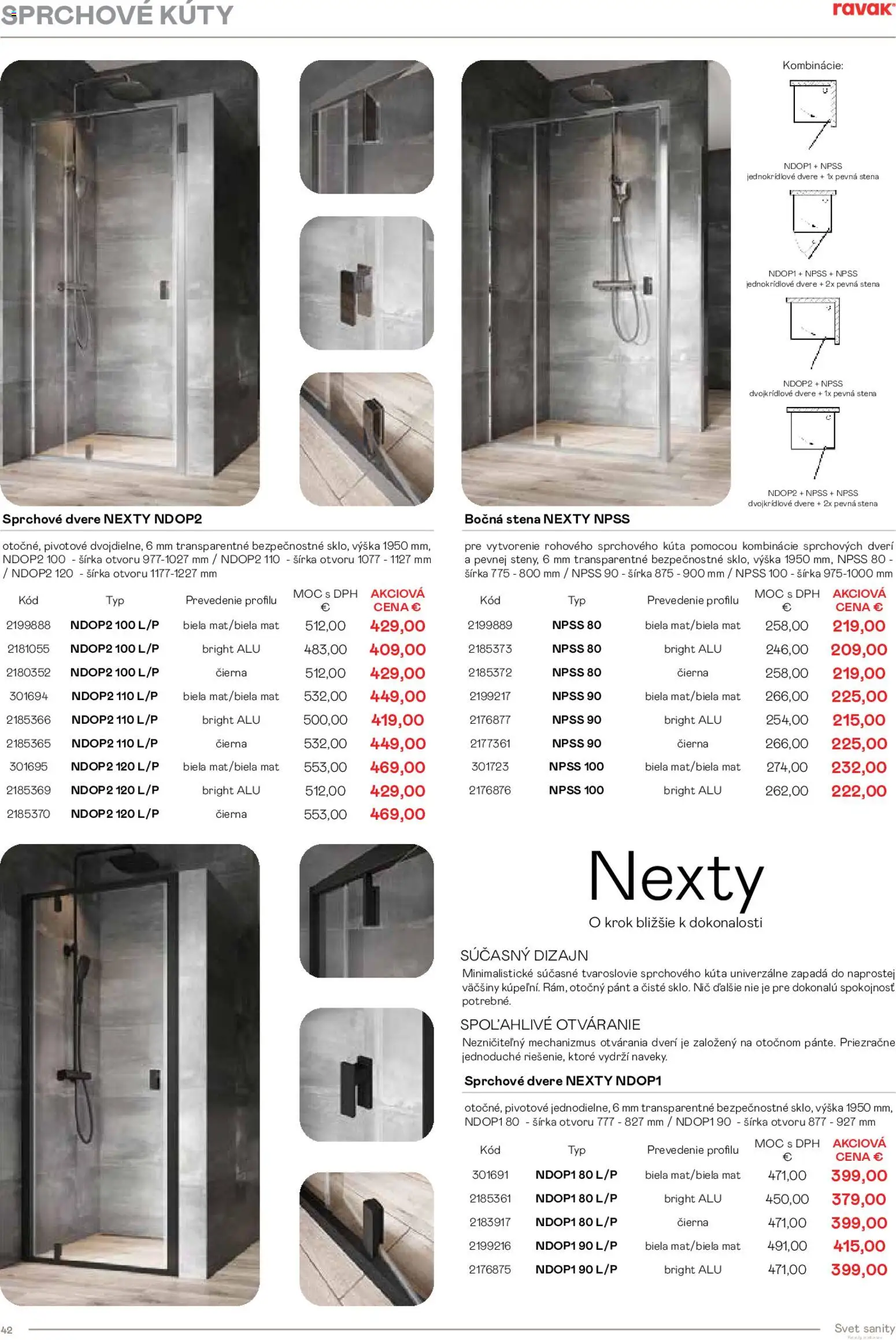 Nové Ingema akcie – leták je platný od 29.10.2025 | Strana: 44 | Produkty: Sprchové dvere, Dvere