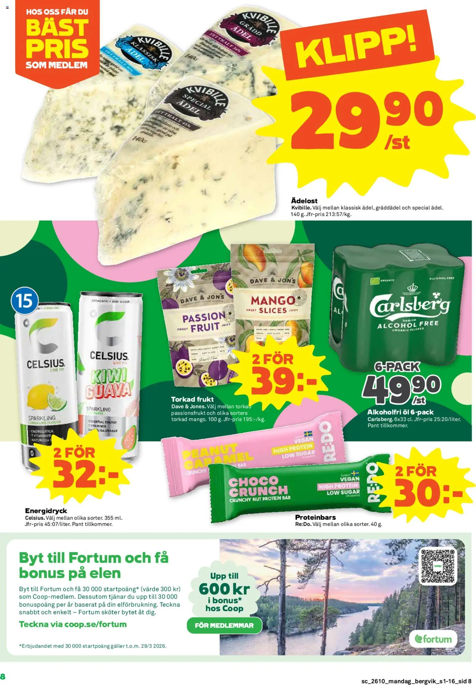 Stora Coop reklamblad aktuell från 02.03.2026 | Sida: 8 | Produkter: Öl, Kiwi, Passionsfrukt, Lime