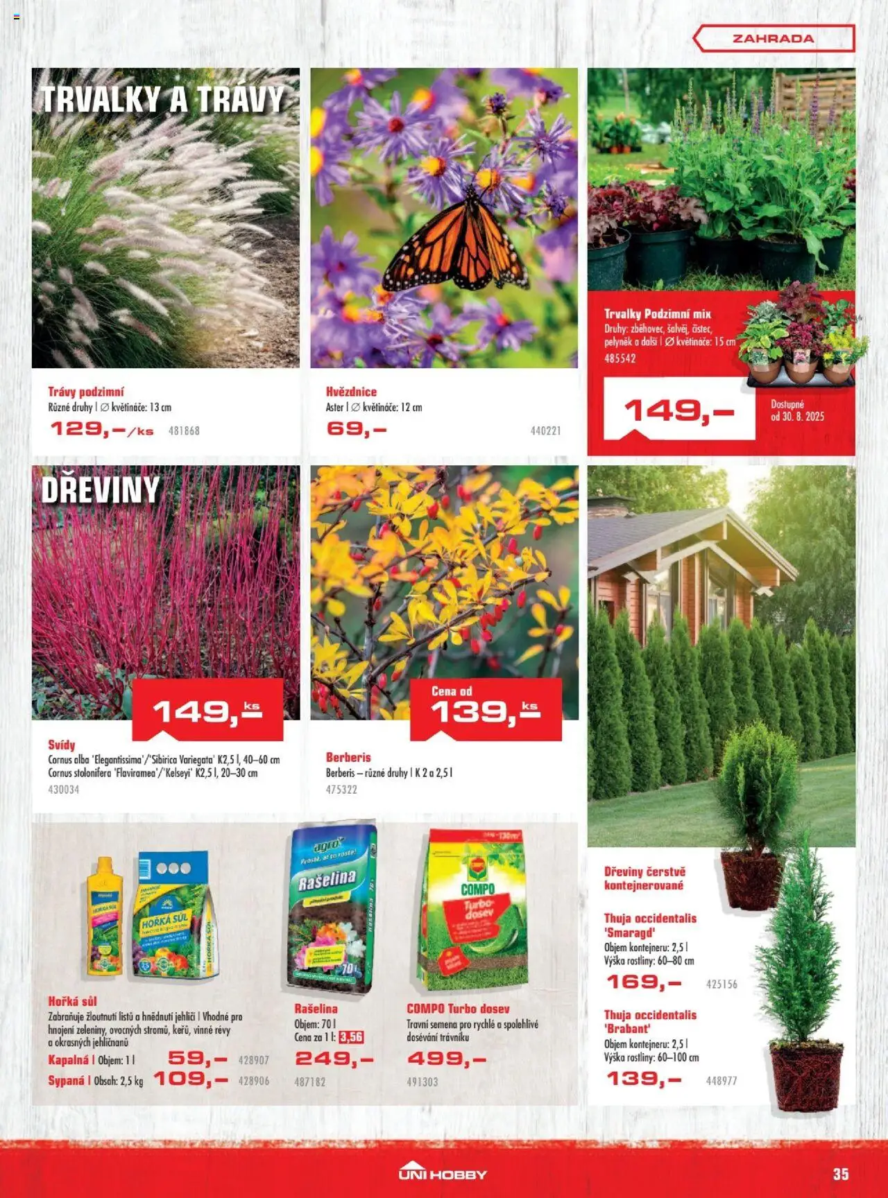 Uni Hobby leták od 28.08.2025 | Strana: 35 | Produkty: Květináče, Zahrada, Rostliny, Semena