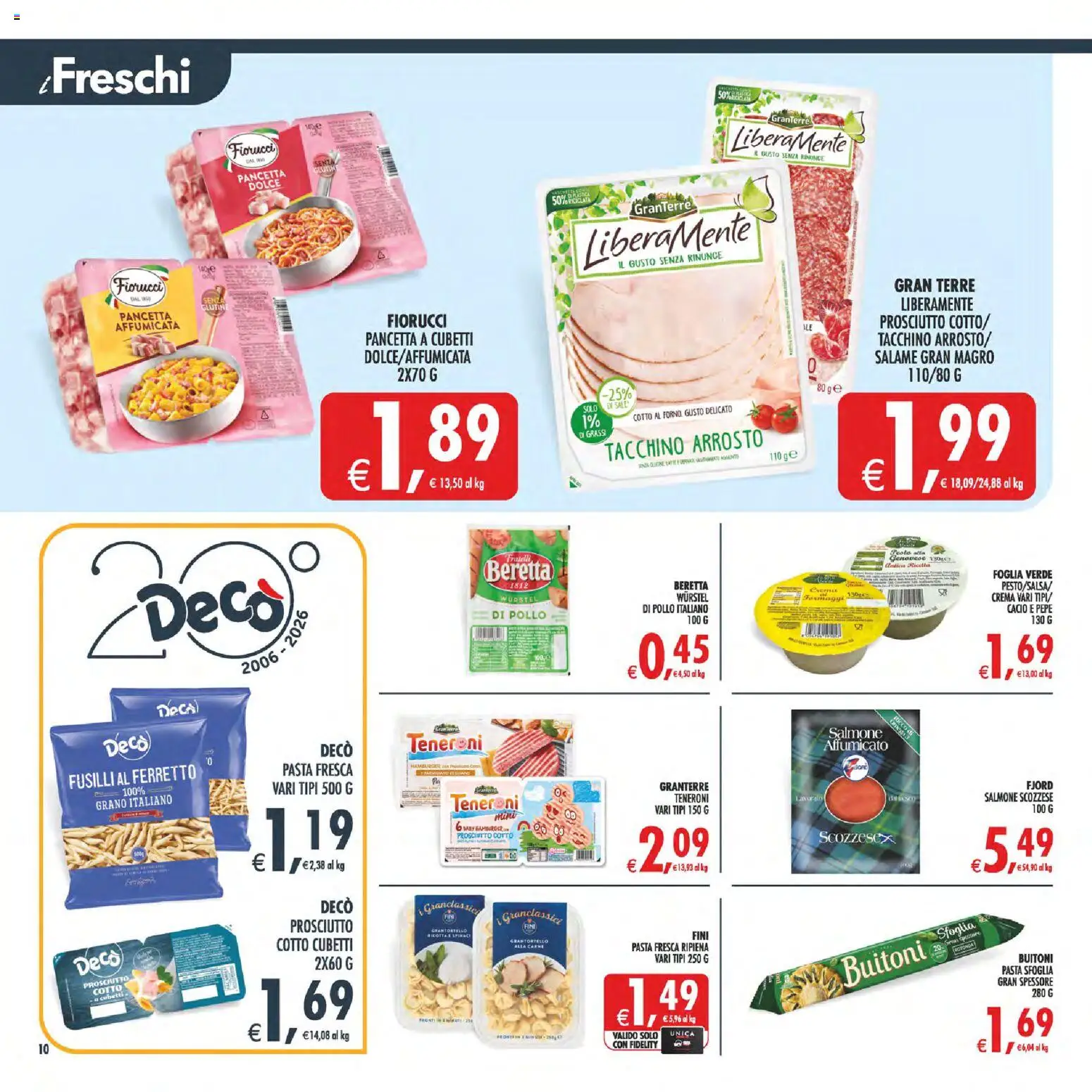 Volantino Decò del 17.03.2026 | Pagina: 12 | Prodotti: Arrosto, Crema, Tè, Prosciutto