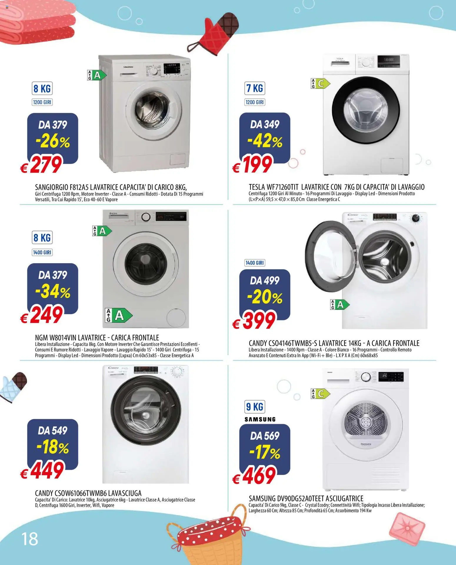 Volantino Galassia del 29.12.2025 | Pagina: 18 | Prodotti: Lavasciuga, Centrifuga, Lavatrice, Asciugatrice