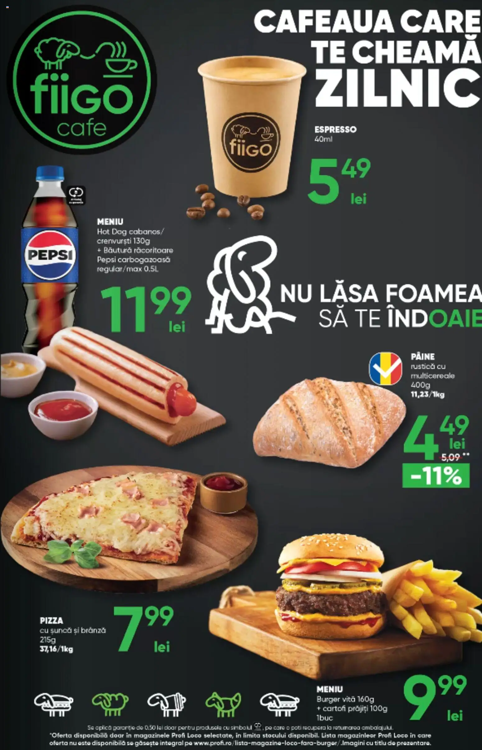 Noul catalog Profi – valabil de la 04.03.2026 | Pagină: 13 | Produse: Crenvurști, Brânză, Pâine, Burger