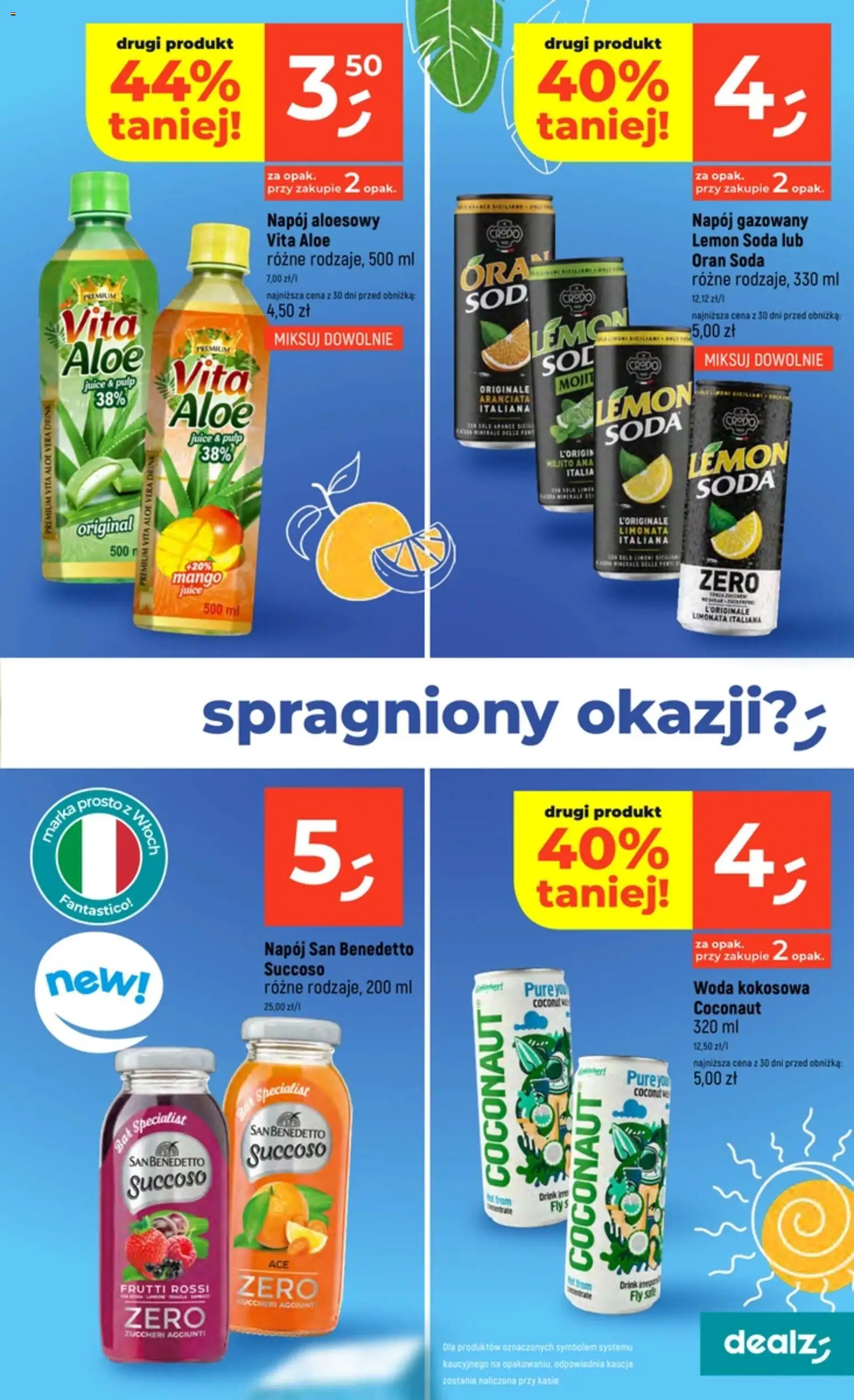 Dealz gazetka od 16.04.2026 | Strona: 9 | Produkty: Mango, Woda kokosowa, Napój aloesowy, Woda