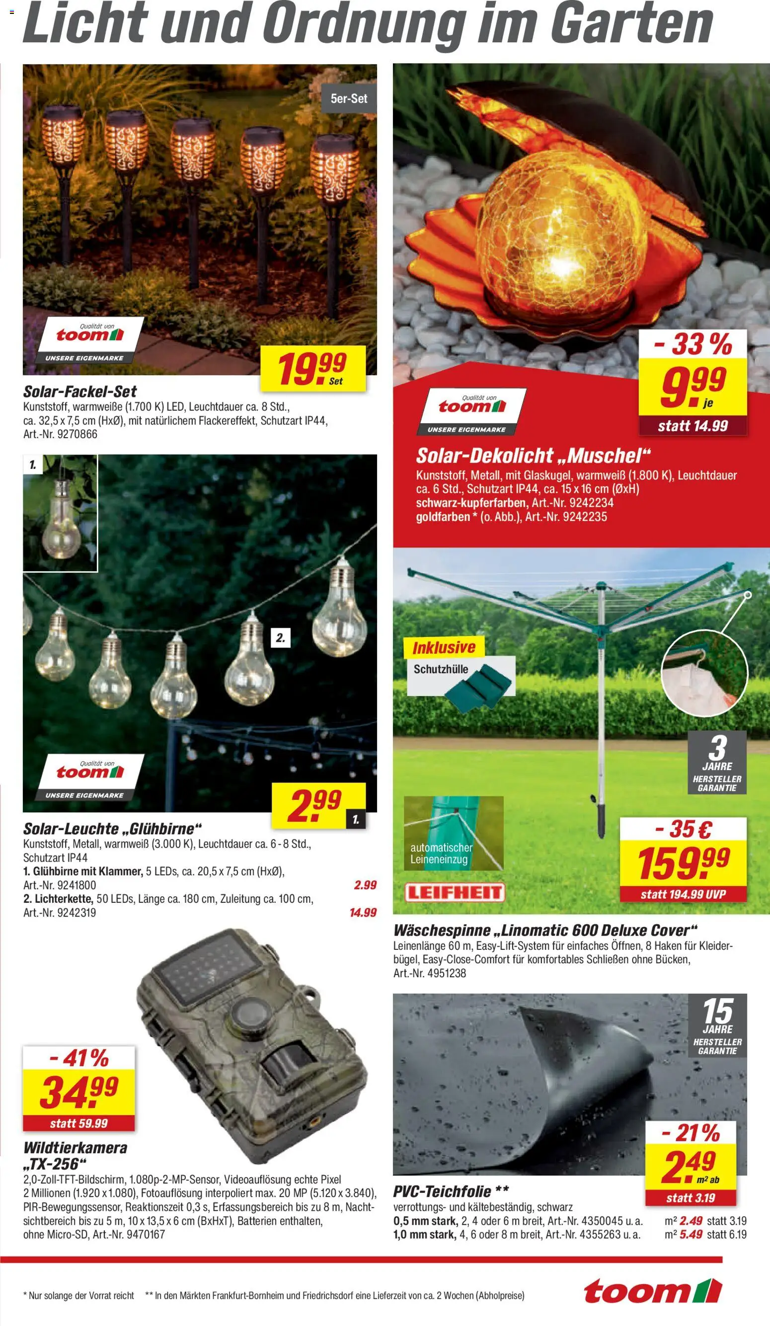 Toom Baumarkt Prospekt 	 – gültig ab 14.03.2026 | Seite: 15 | Produkte: Batterien, Solarleuchte