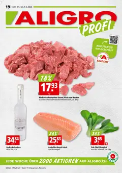 Aligro aktionen Chavannes, Matran, Genf, Sitten ab 04.05.2026 gültig