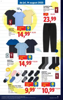 Lidl - Din nou la școală! – valabil de la 11.08.2025 | Pagină: 11 | Produse: Trening, Tricou, Pantaloni, Șosete