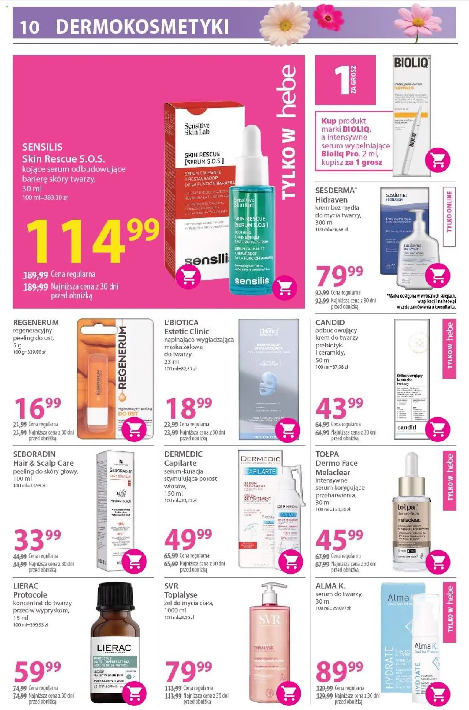 Hebe gazetka od 04.03.2026 | Strona: 10 | Produkty: Maska, Peeling, Krem, Krem do twarzy