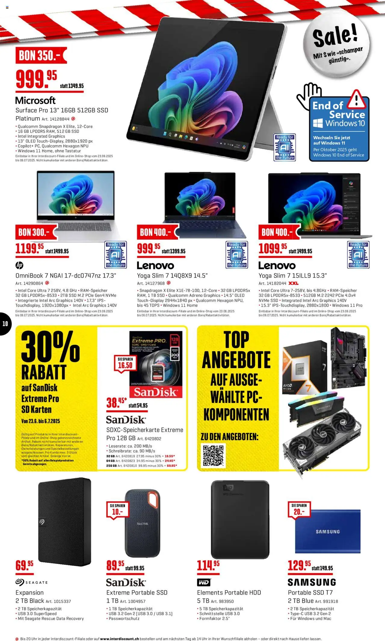 Interdiscount Aktionen ab 23.06.2025 | Seite: 10 | Produkte: Tastatur, Samsung, Usb, Lenovo
