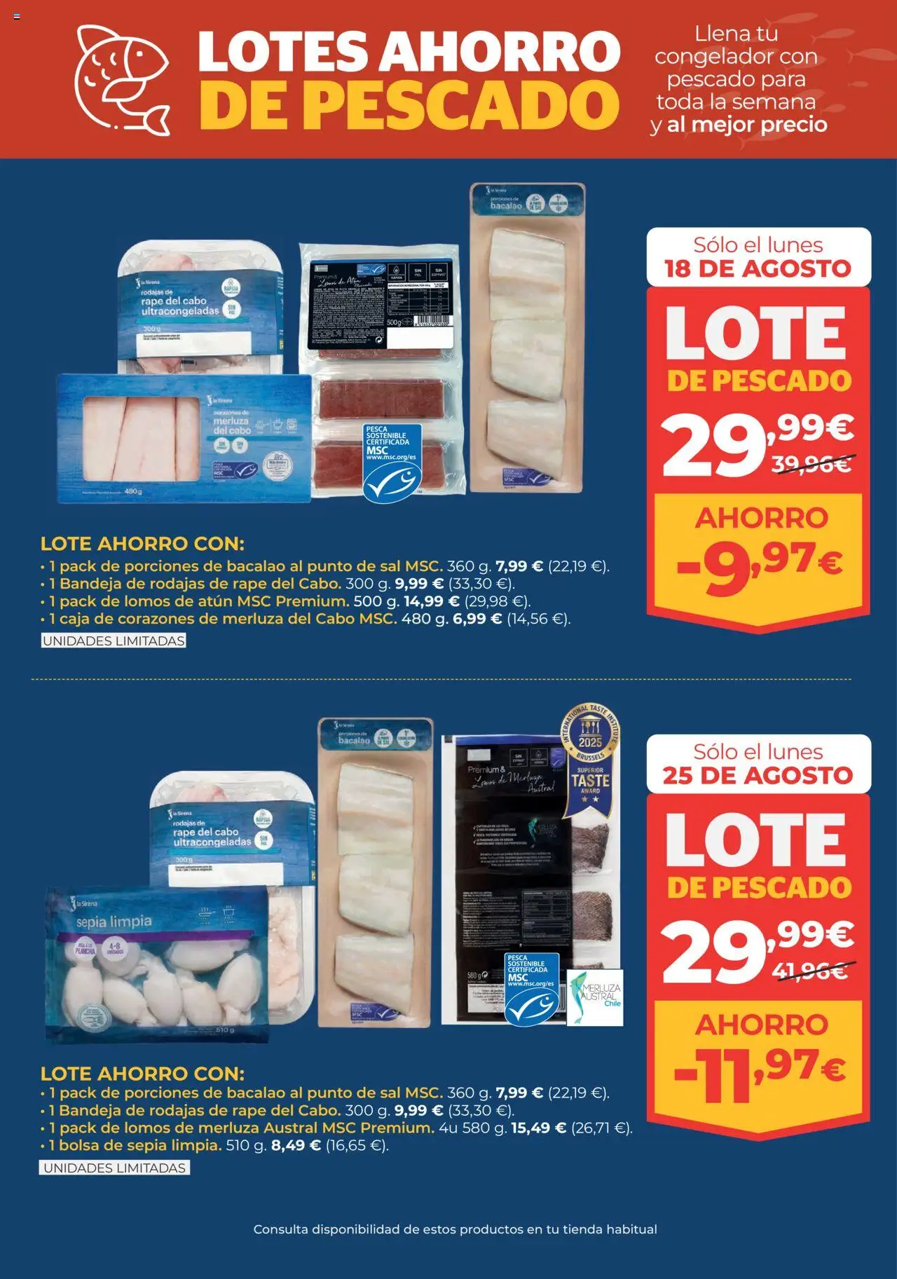 La Sirena folleto │ válido desde el 14.08.2025 | Página: 8 | Productos: Bolsa, Congelador, Bandeja, Caja