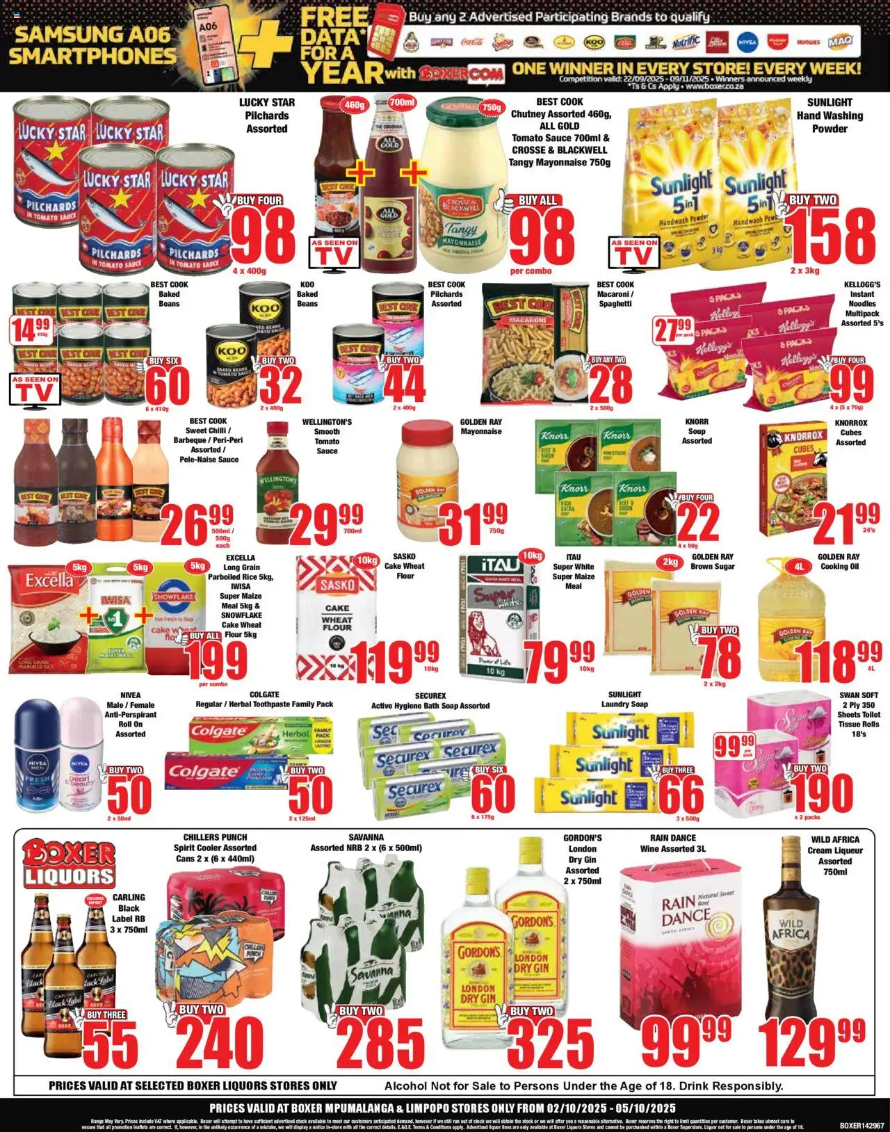 New Boxer catalogue – valid from 02.10.2025 | Page: 3 | Products: Bath, Stock, Mayonnaise, Chilli