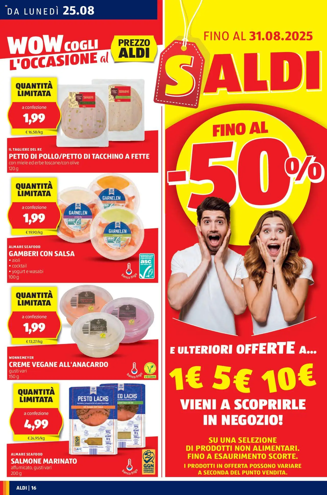 Volantino Aldi del 25.08.2025 | Pagina: 16 | Prodotti: Yogurt, Peperoni, Aglio, Tagliere