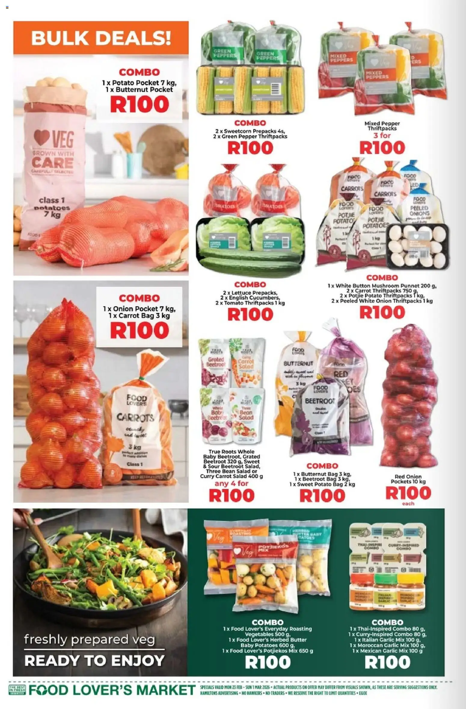 New Food Lover's Market catalogue – valid from 23.02.2026 | Page: 2 | Products: Butter, Carrots, Salad, Onions