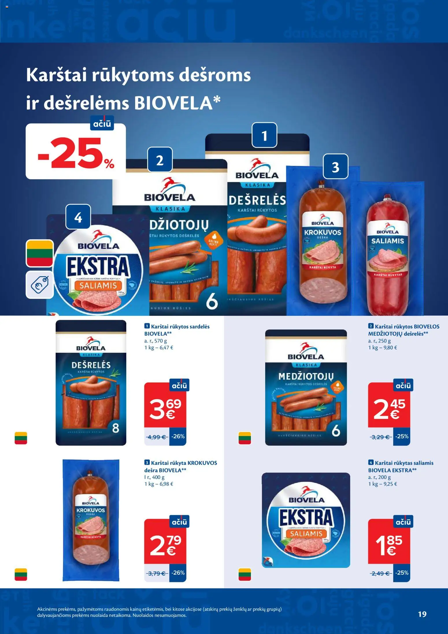 MAXIMA akcijos nuo 21.04.2026 | Puslapis: 19 | Prekių: Sardelės, Dešrelės, Saliamis, Dešra