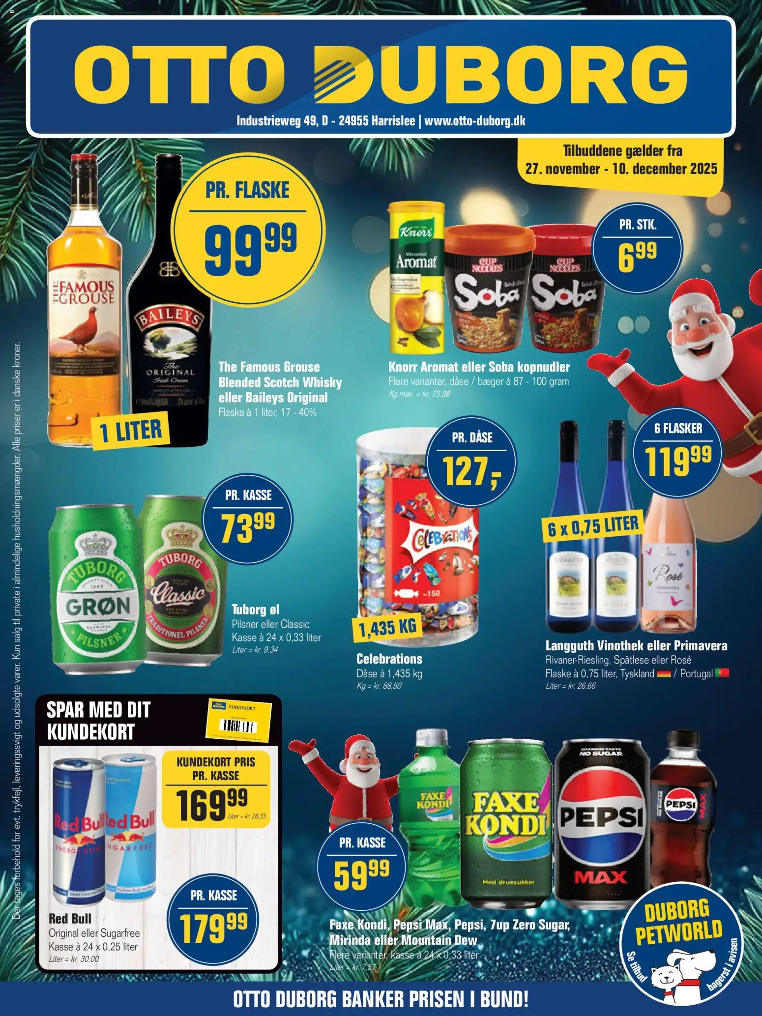 Otto Duborg tilbudsavis – gyldig fra 27.11.2025 | Side: 1 | Produkter: Amendoins, Øl, Kopnudler, Pepsi