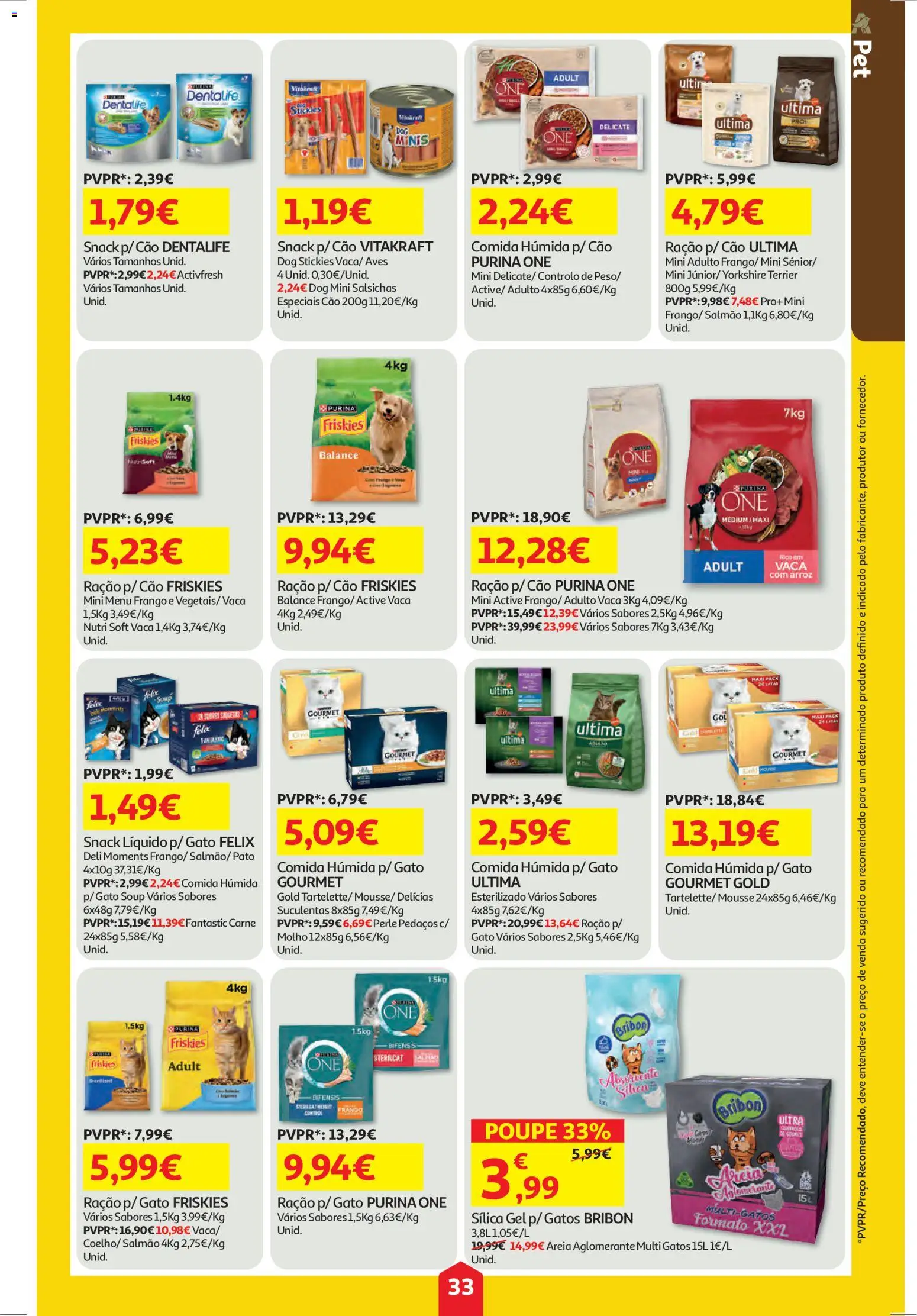 Auchan folheto │ válido de 26.03.2026 | Página: 33 | Produtos: Purina one, Areia, Salmão, Carne