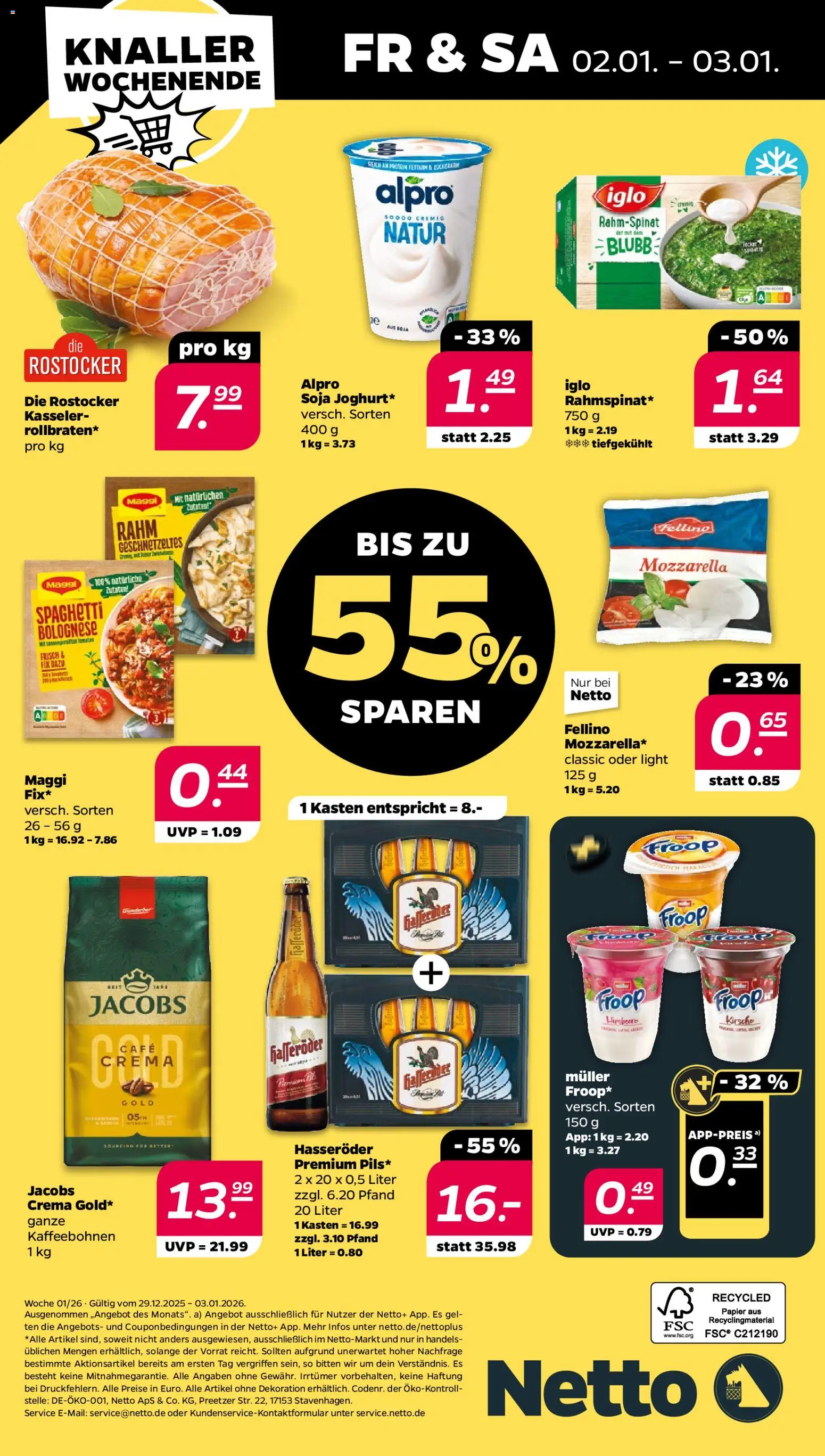 Netto Prospekt 	 – gültig ab 29.12.2025 | Seite: 24 | Produkte: Maggi, Mozzarella, Alpro, Hasseröder