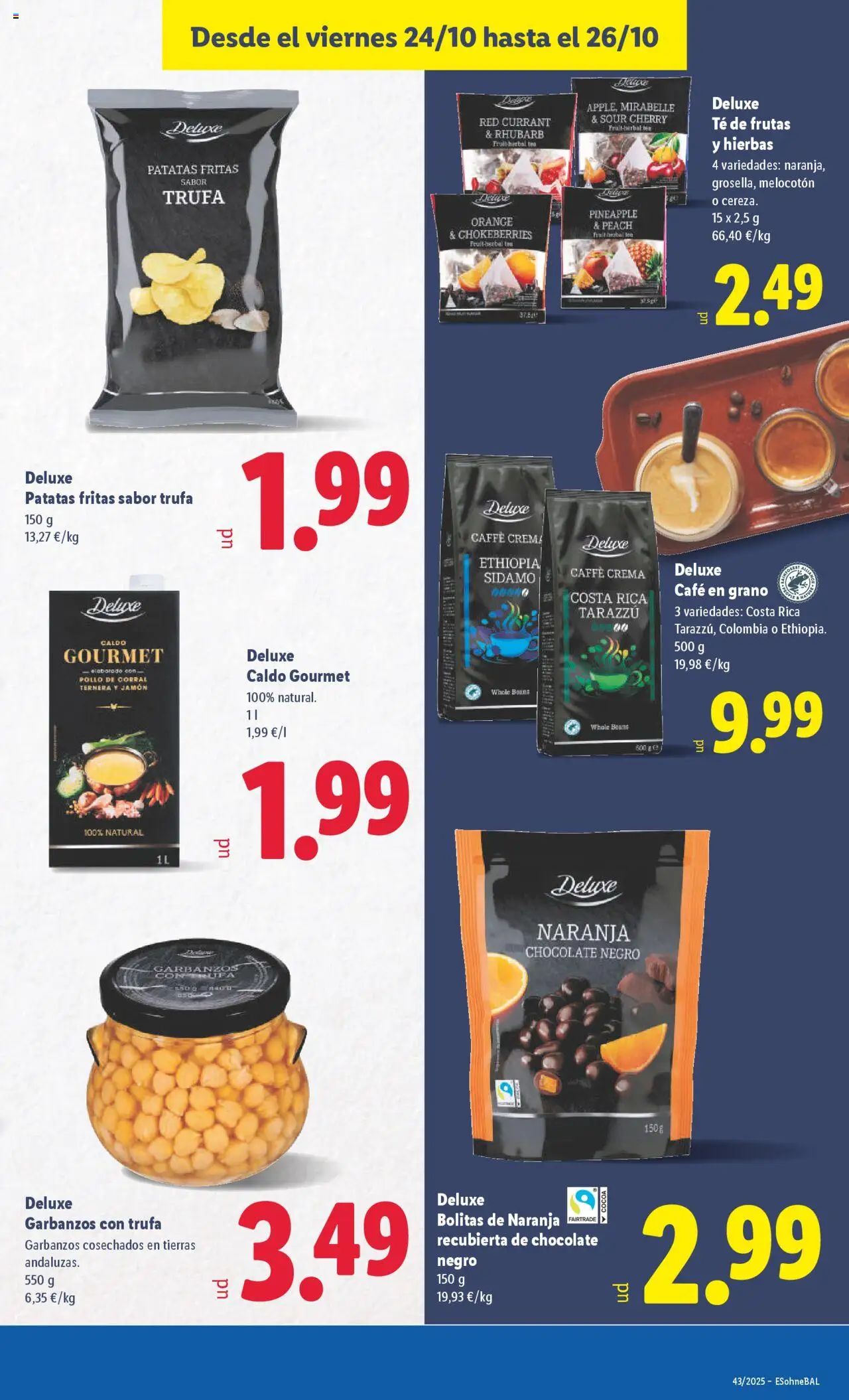 Lidl folleto │ válido desde el 20.10.2025 | Página: 37 | Productos: Chocolate, Crema, Té, Café en grano