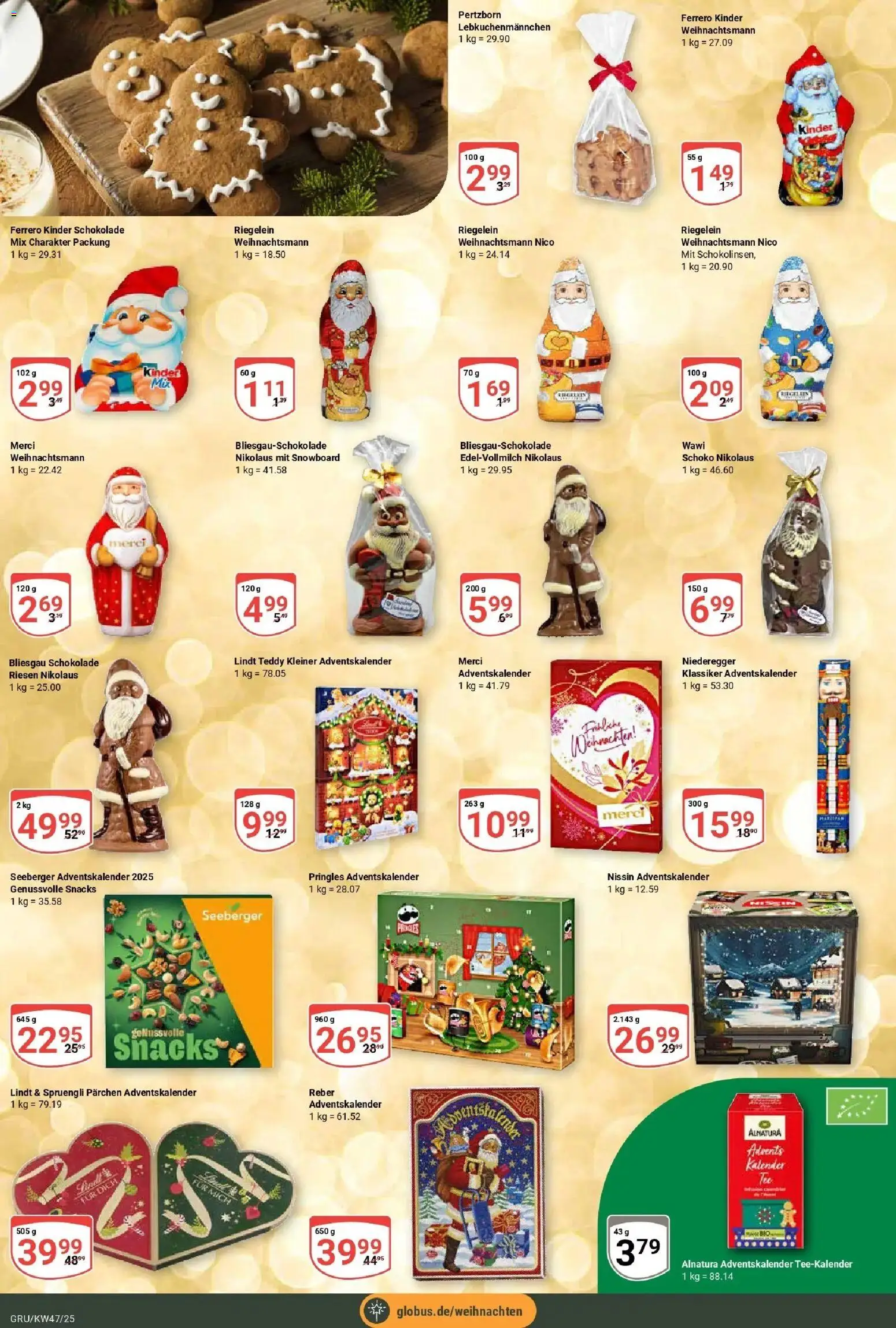 Globus prospekt Grünstadt	 – gültig ab 17.11.2025 | Seite: 24 | Produkte: Kinder schokolade, Snowboard, Pringles, Lindt