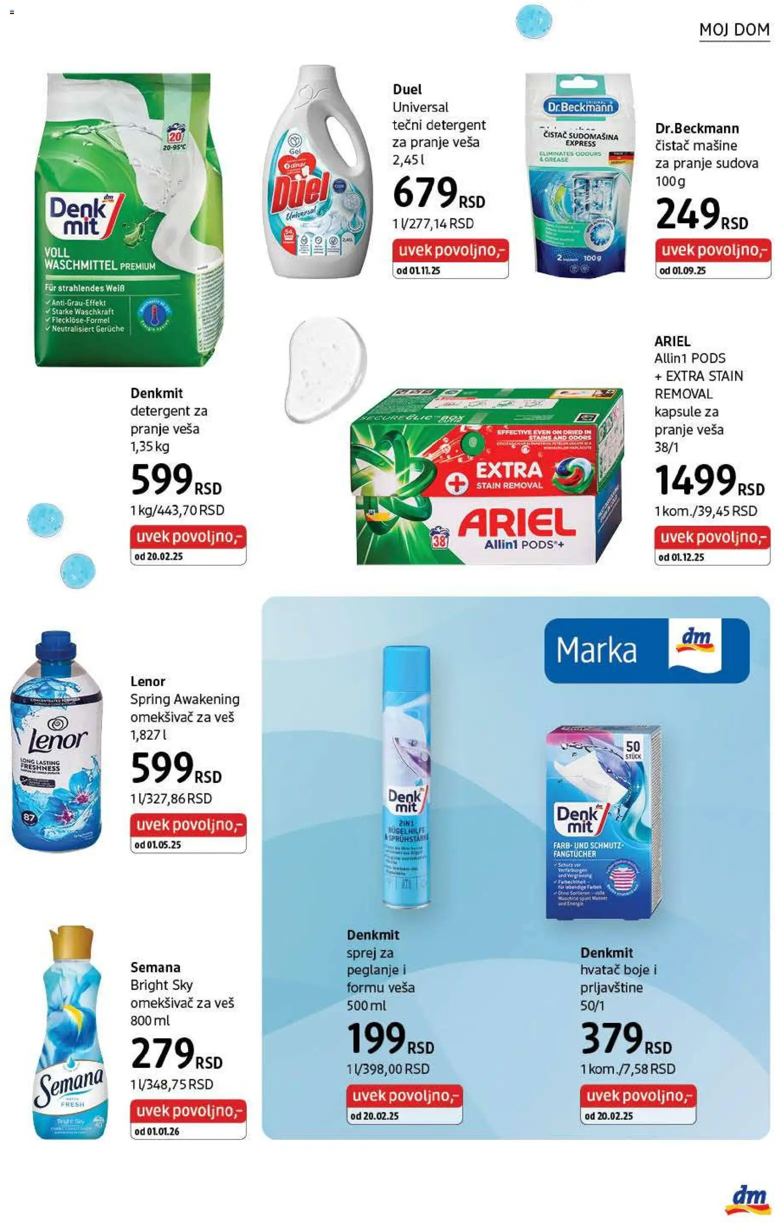 DM Drogerie katalog - važi od 01.01.2026 | Strana: 36 | Proizvode: Ariel, Lenor, Kapsule, Omekšivač za veš