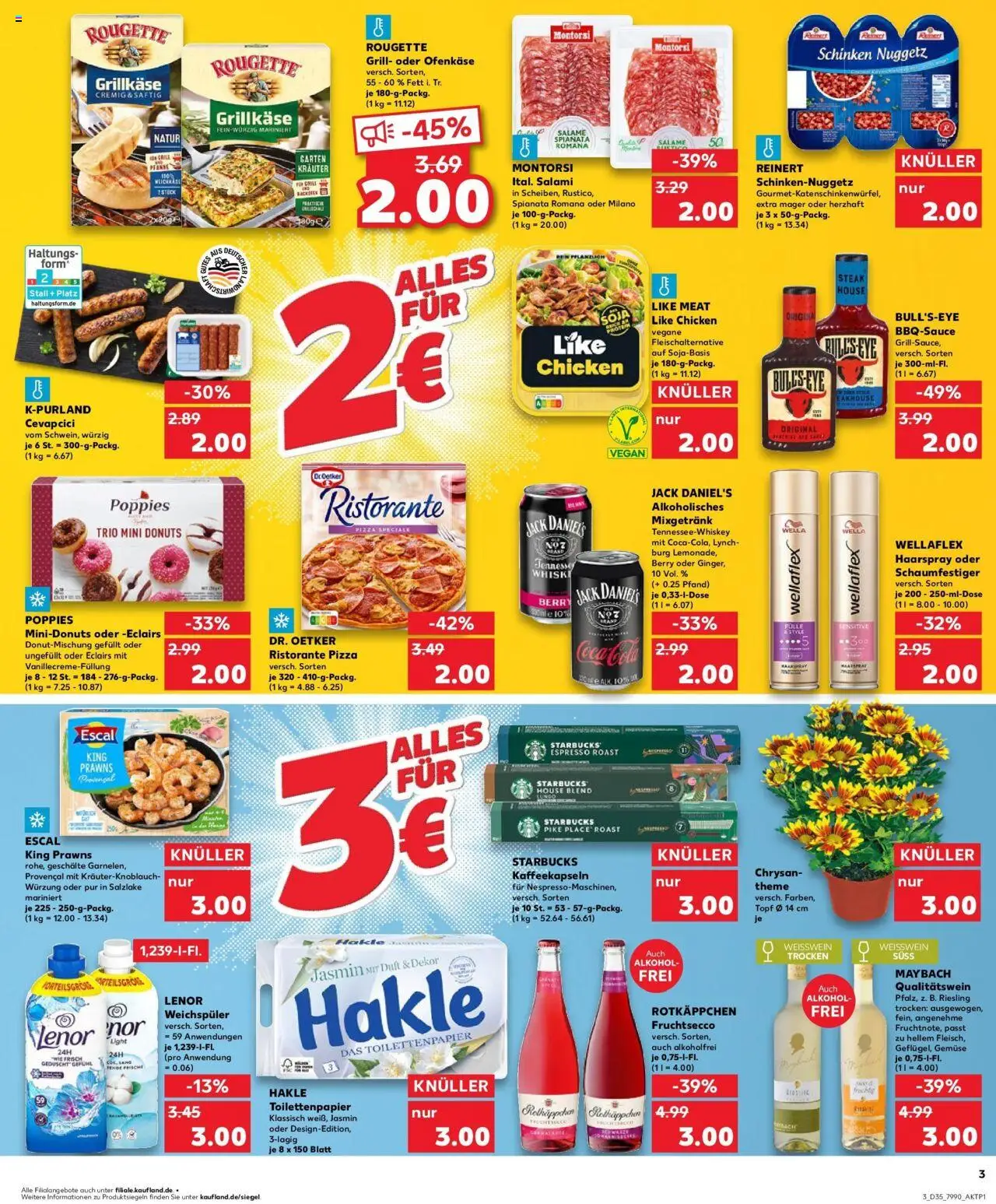 Kaufland prospekt Mayen	 - gültig ab dem 28.08.2025 | Seite: 3 | Produkte: Lenor, Cevapcici, Jack Daniel's, Toilettenpapier