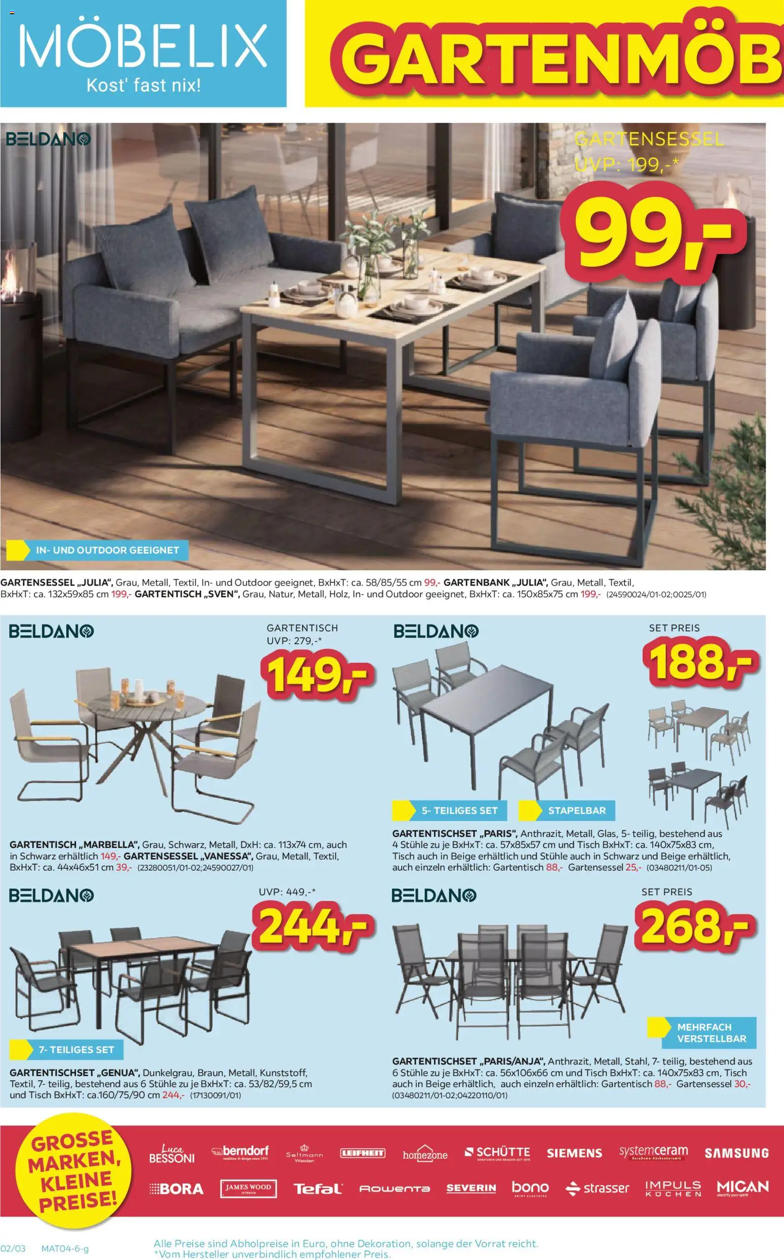 Möbelix Angebote gültig ab 06.04.2026 | Seite: 2 | Produkte: Tisch, Samsung