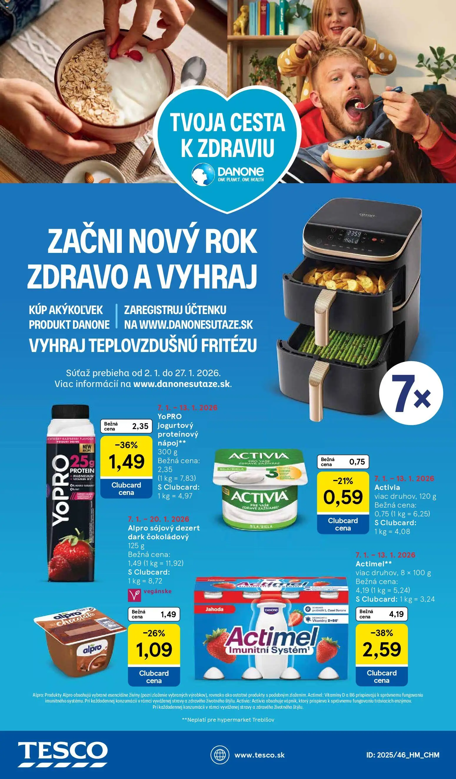 Nové Tesco akcie – leták je platný od 07.01.2026 | Strana: 37 | Produkty: Protein, Actimel, Alpro
