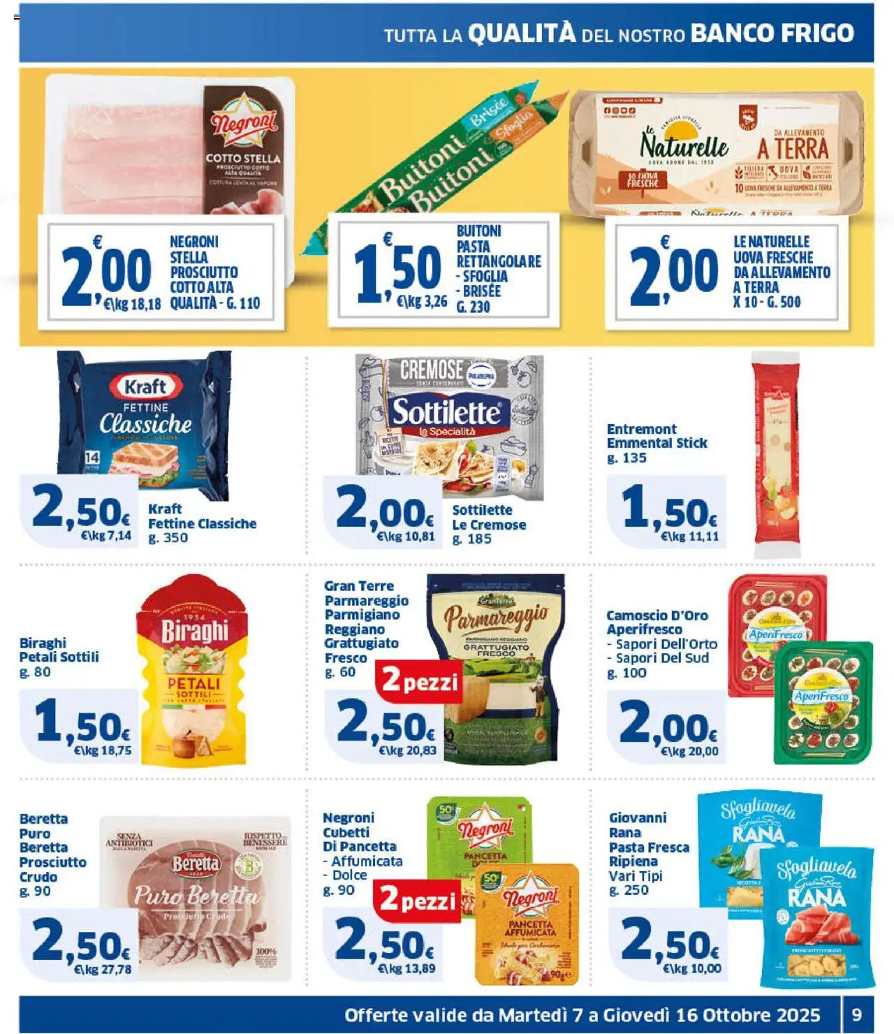 Volantino SIGMA del 07.10.2025 | Pagina: 9 | Prodotti: Uova, Pancetta, Pasta, Terra