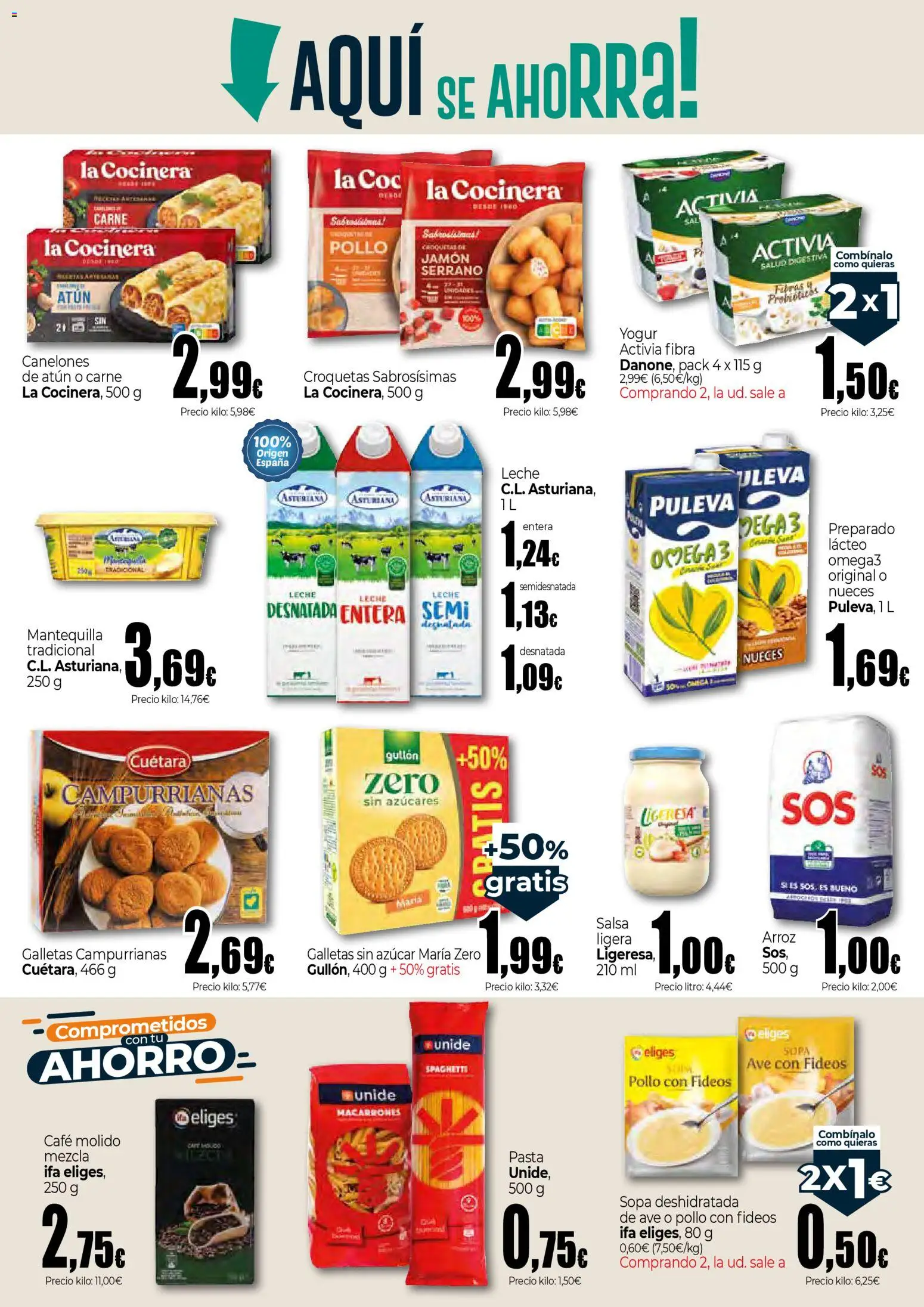 Unide -  Super │ válido desde el 02.01.2026 | Página: 2 | Productos: Café, Fideos, Pasta, Galletas sin azúcar