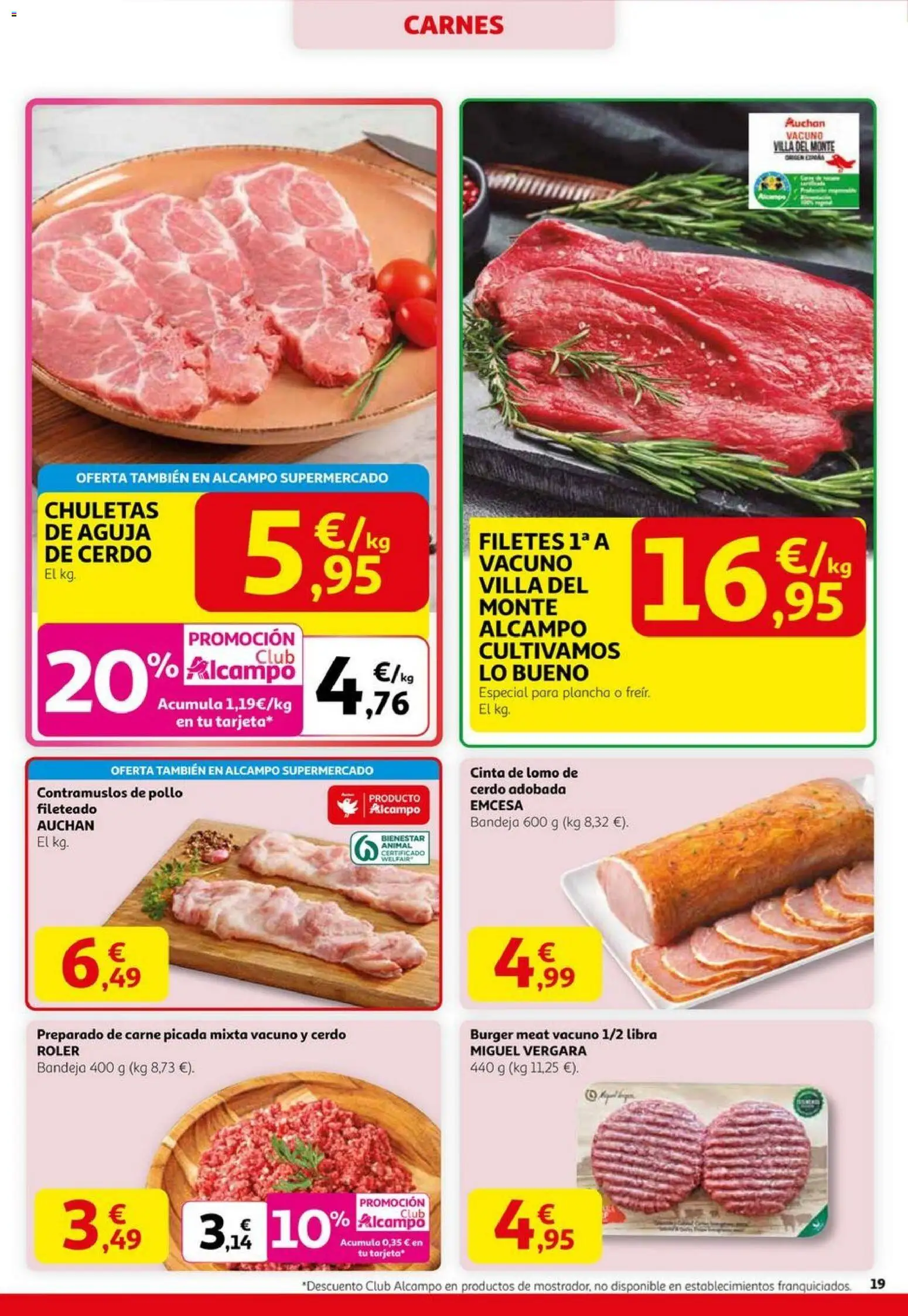 Alcampo -Black Friday │ válido desde el 06.11.2025 | Página: 19 | Productos: Cerdo, Plancha, Bandeja