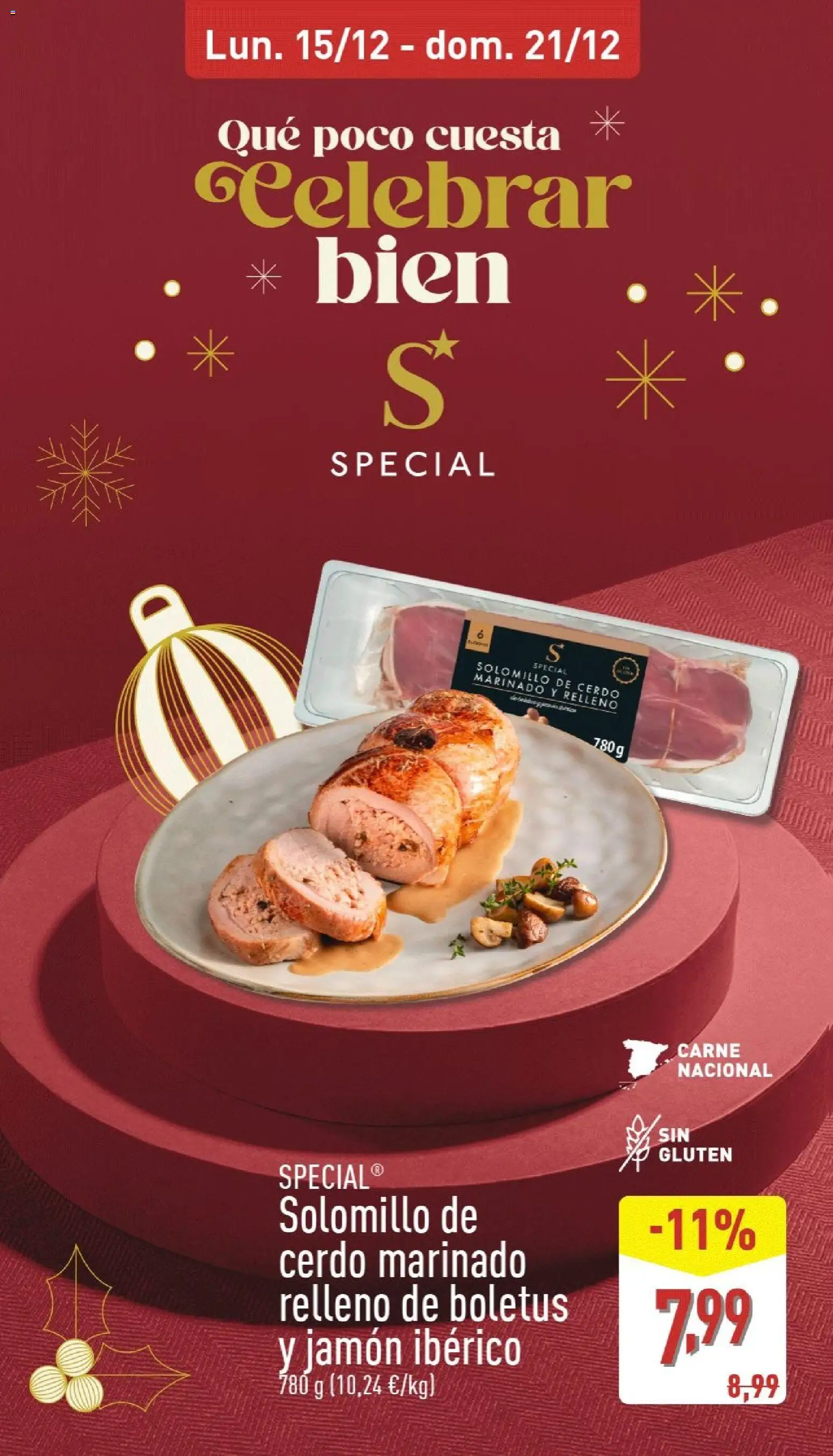 Aldi folleto Canarias │ válido desde el 15.12.2025 | Página: 17 | Productos: Solomillo de cerdo, Jamón ibérico, Jamón, Cerdo