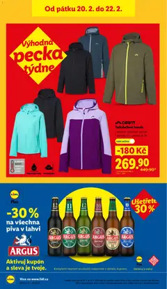 Náhled letáku ACRIVIT Softshellová bunda, • materiál: polyester, elastan • dámská: S-L, pánská: M-XL od 19.02.2026 | Strana: 40 | Produkty: Bunda, Argus