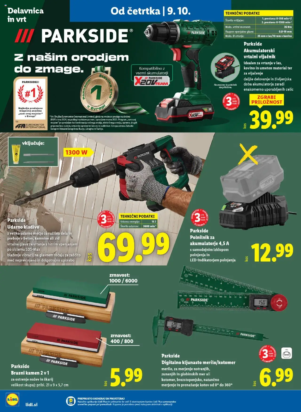 Novi Lidl katalog ponudbe – veljaven od 09.10.2025 | Stran: 26 | Izdelki: Akumulator, Polnilnik, Kladivo