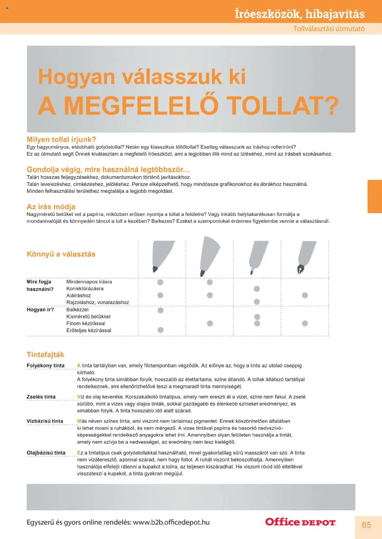Office Depot akciós ujság - amely érvényes a következő dátumtól: 10.04.2025 | Oldal: 65 | Termékek: Olaj