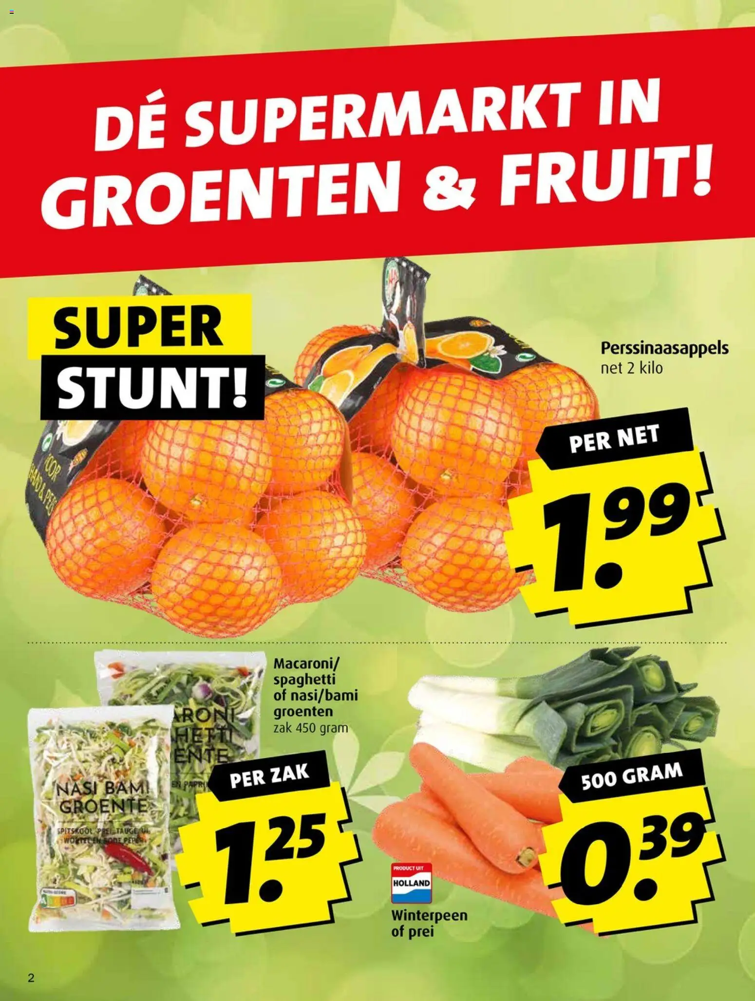 {H1} | Pagina: 2 | Producten: Prei, Zak, Fruit, Groenten