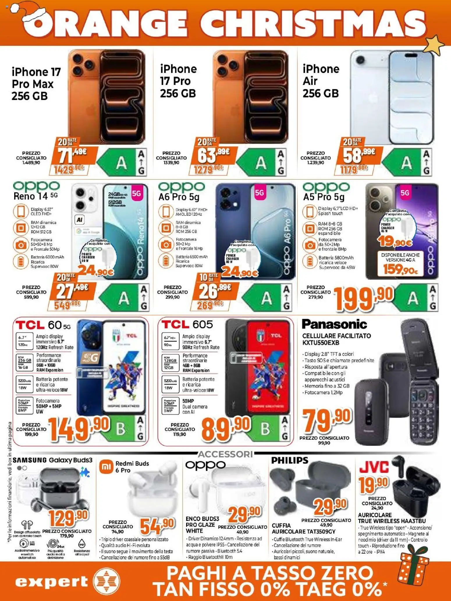 Volantino Expert del 02.12.2025 | Pagina: 15 | Prodotti: Auricolari, Iphone, Audio, Samsung